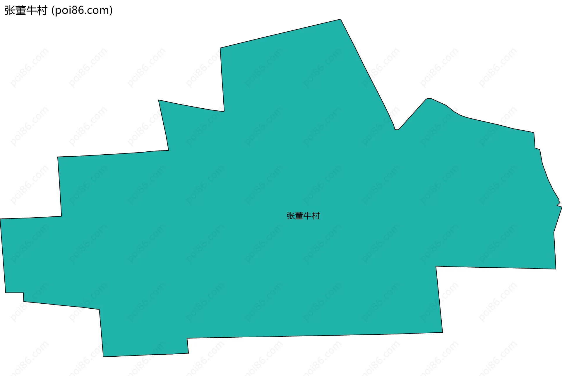 张董牛村边界地图