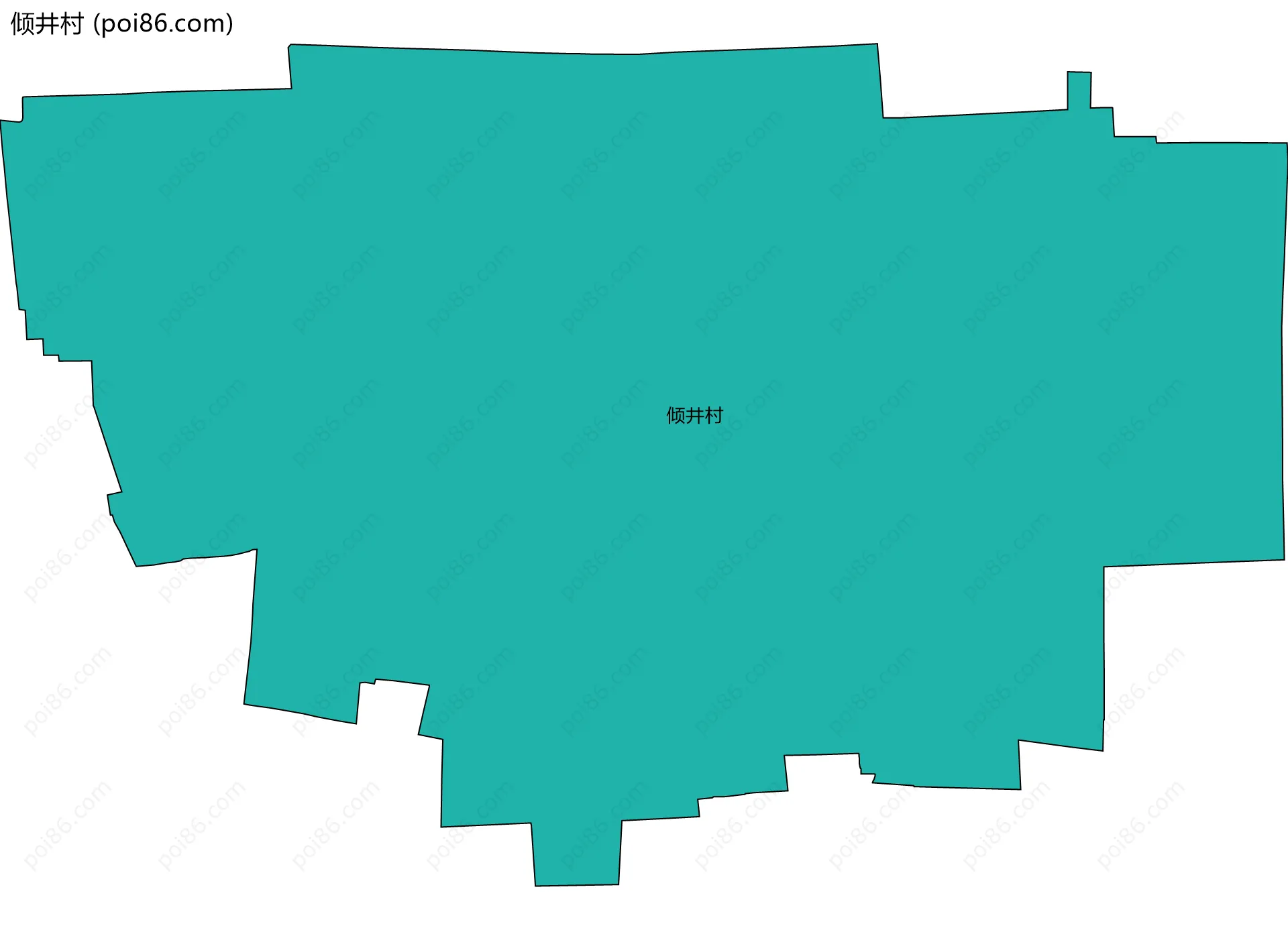 倾井村边界地图