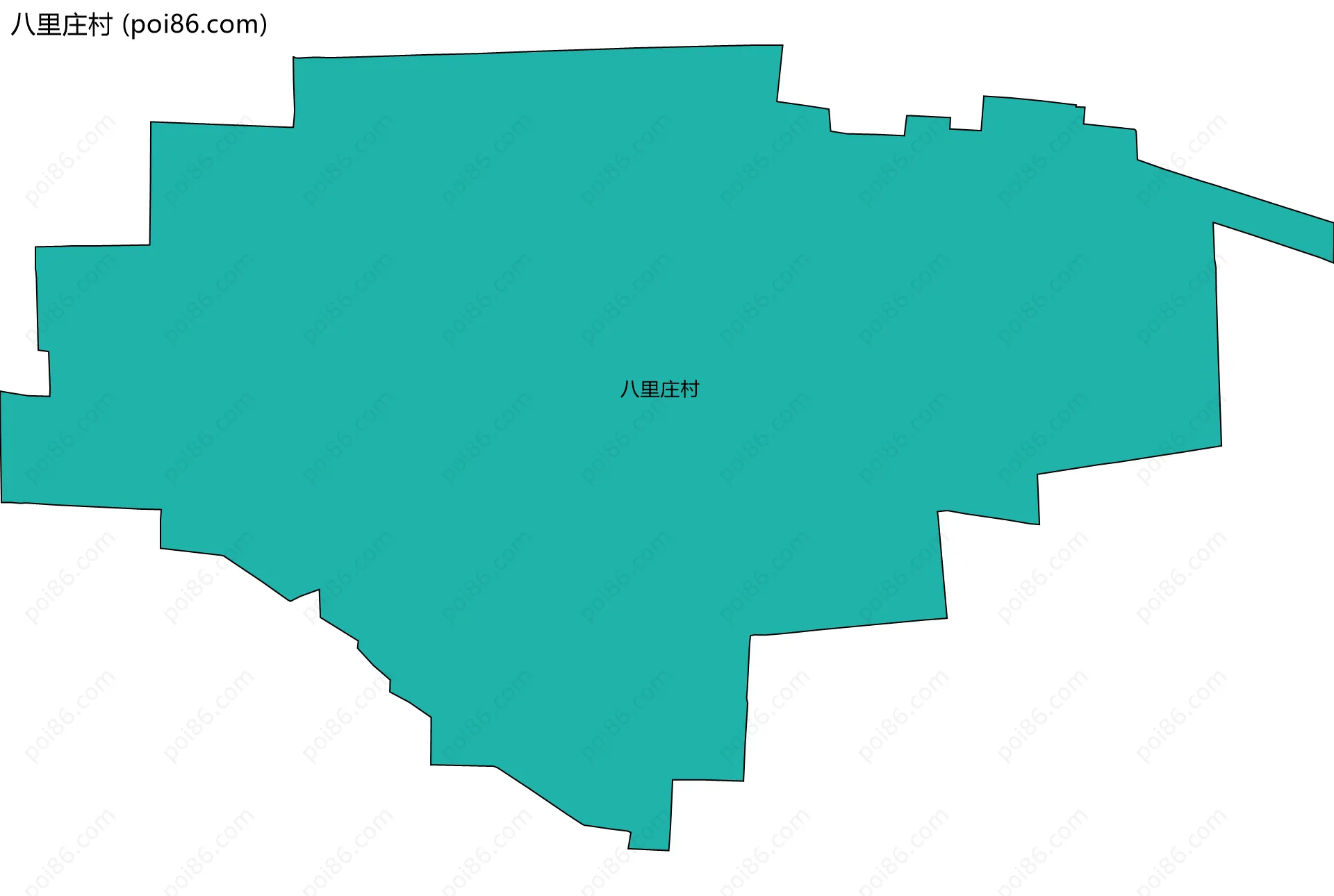 八里庄村边界地图