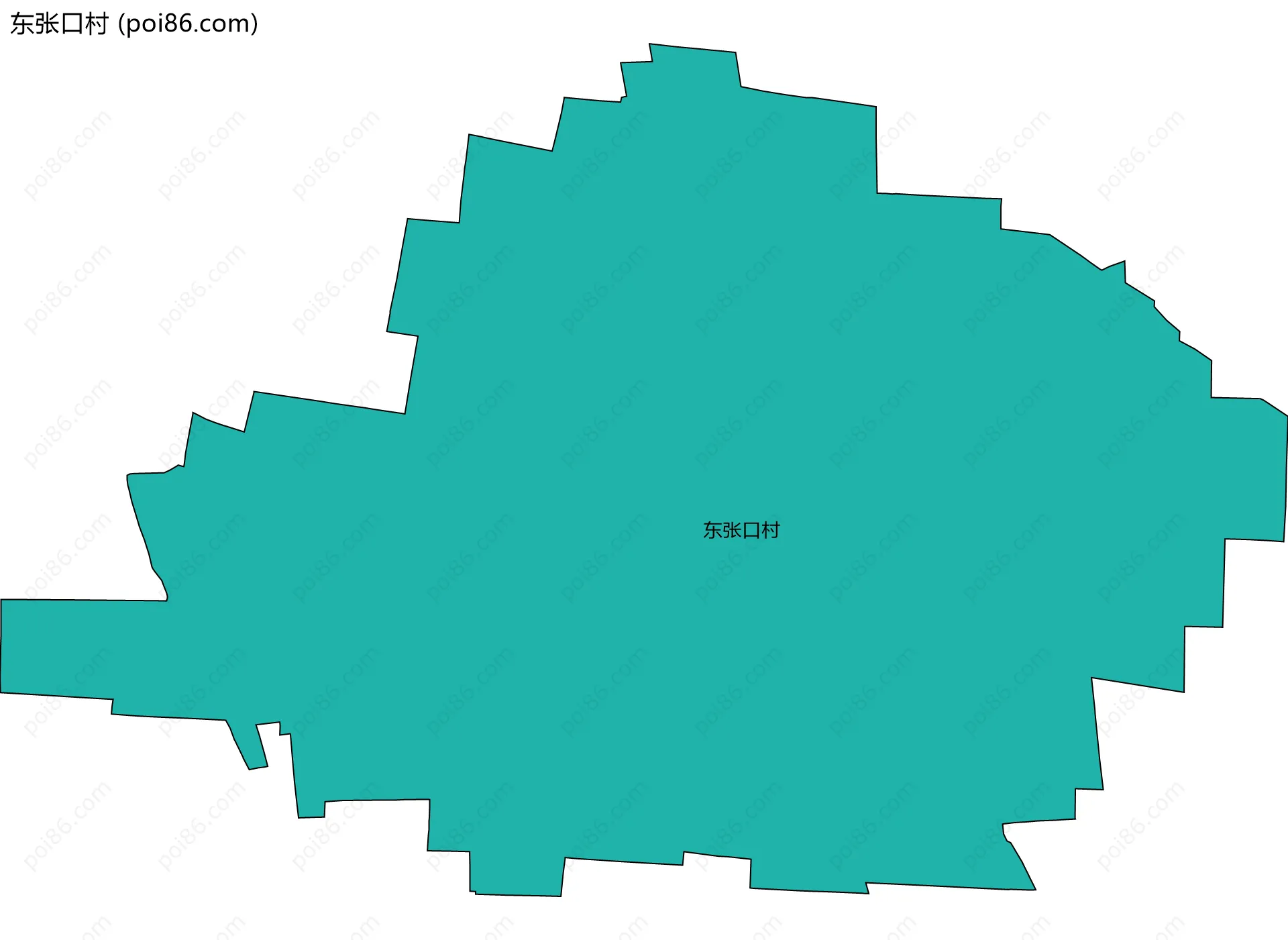 东张口村边界地图