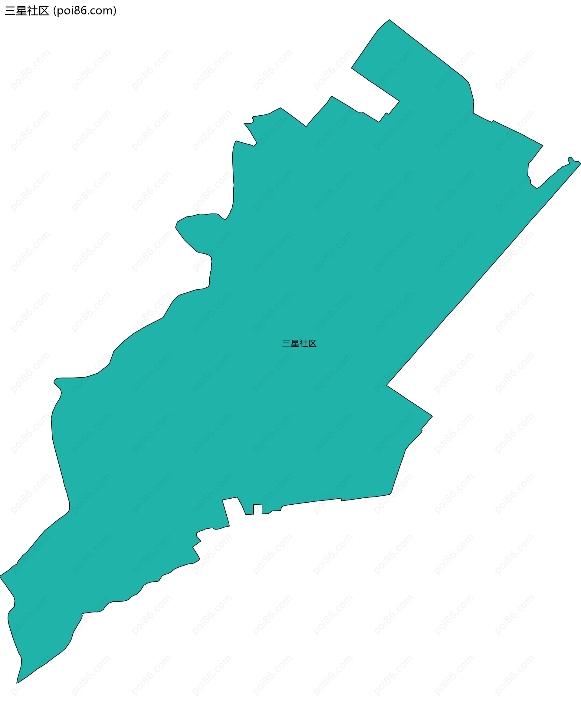 三星社区边界地图