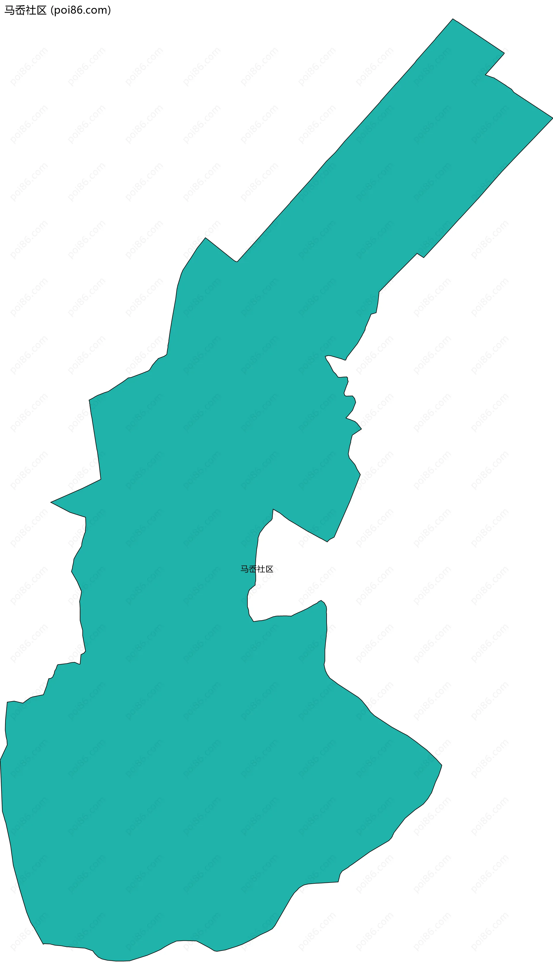 马岙社区边界地图