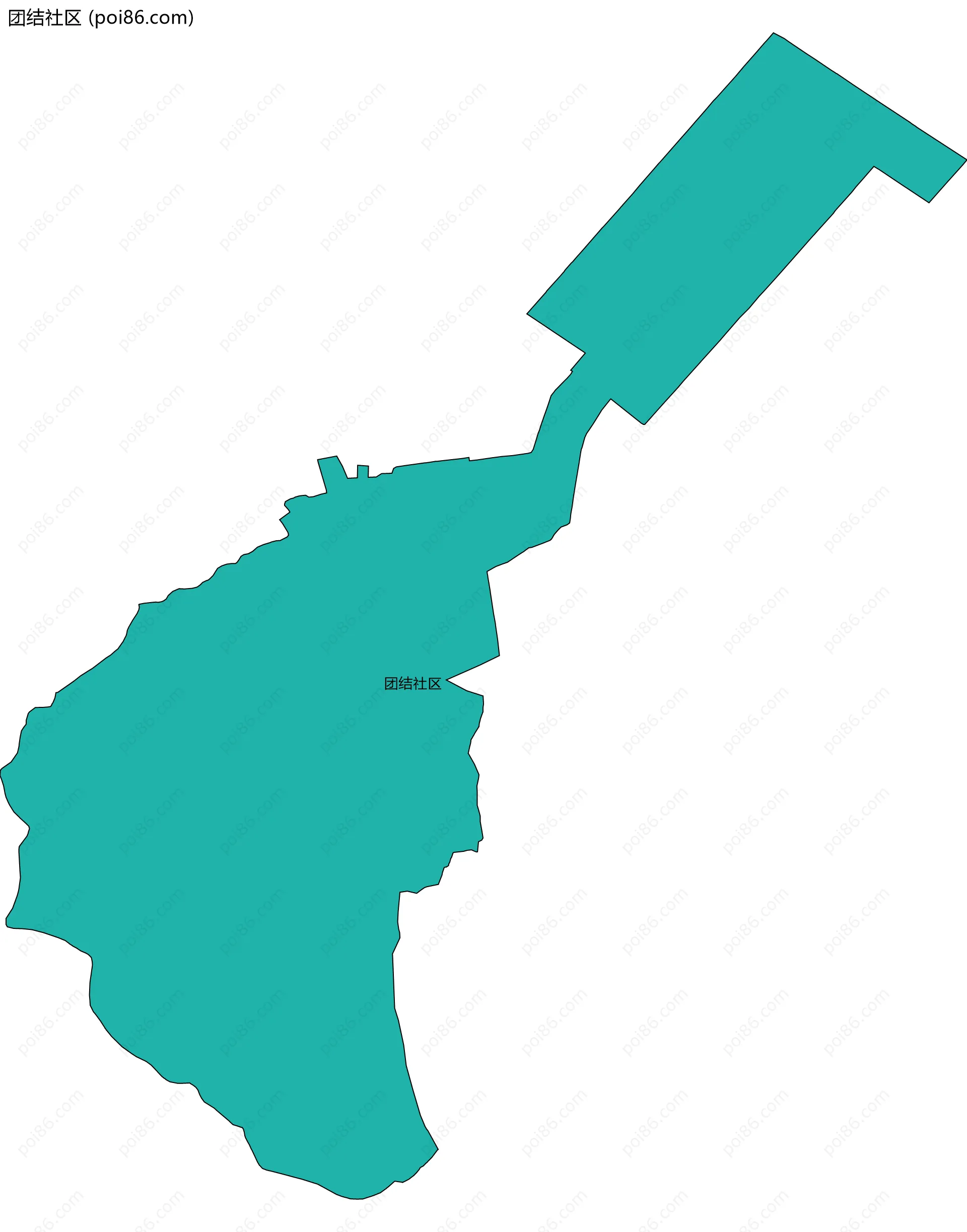 团结社区边界地图