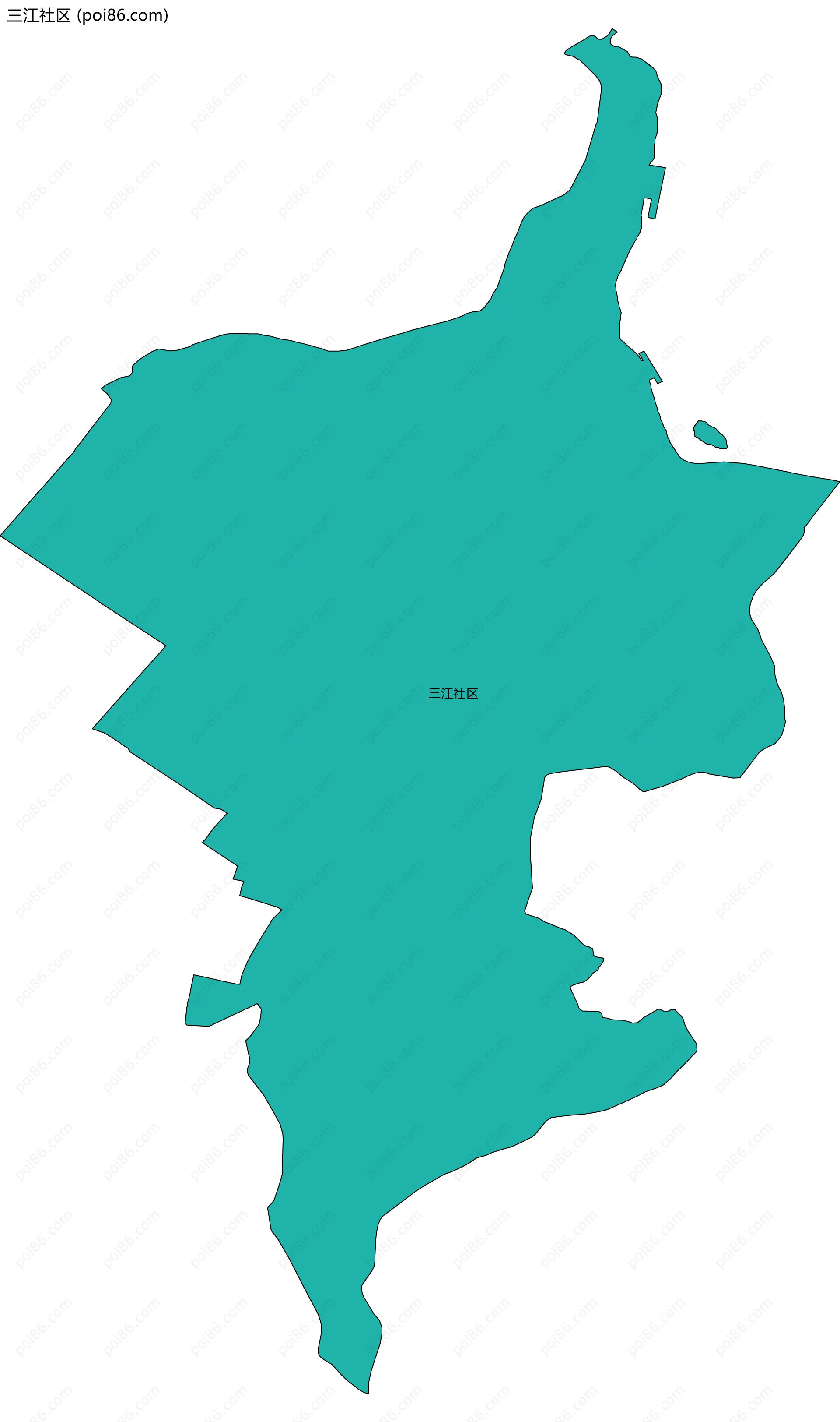 三江社区边界地图