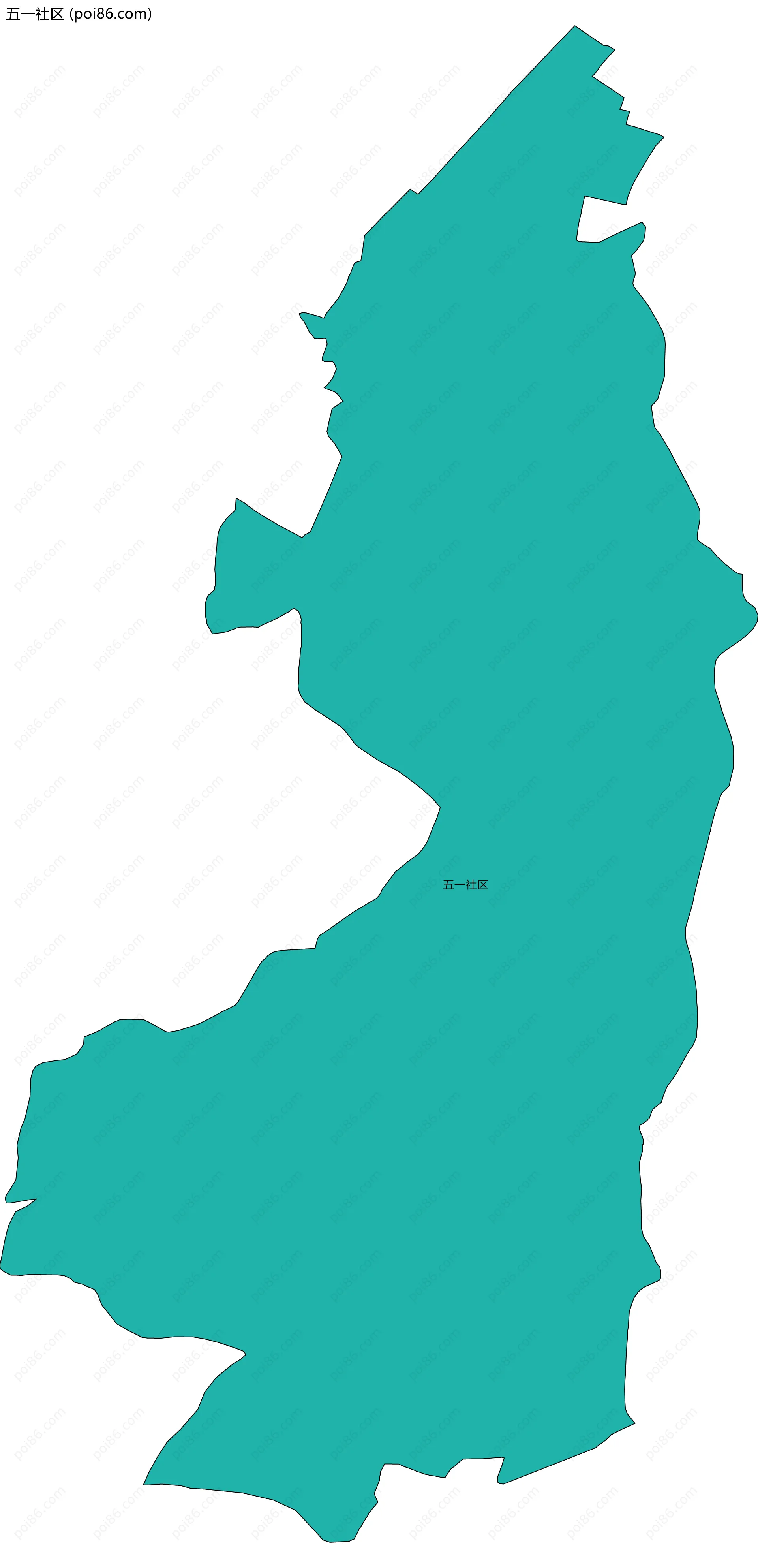 五一社区边界地图