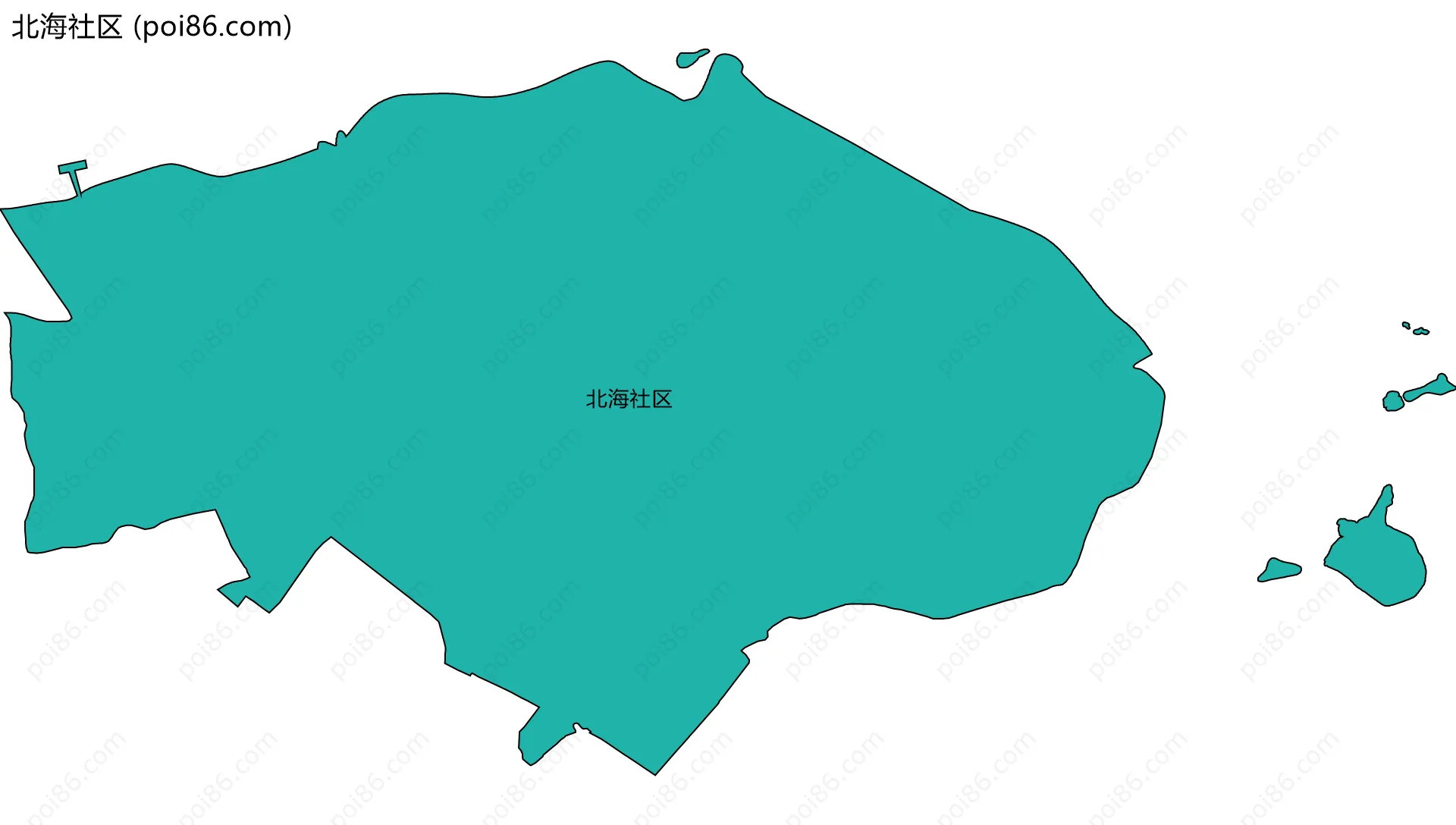 北海社区边界地图