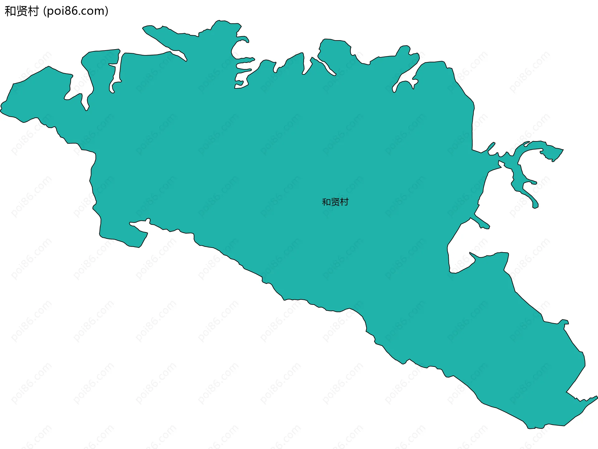 和贤村边界地图