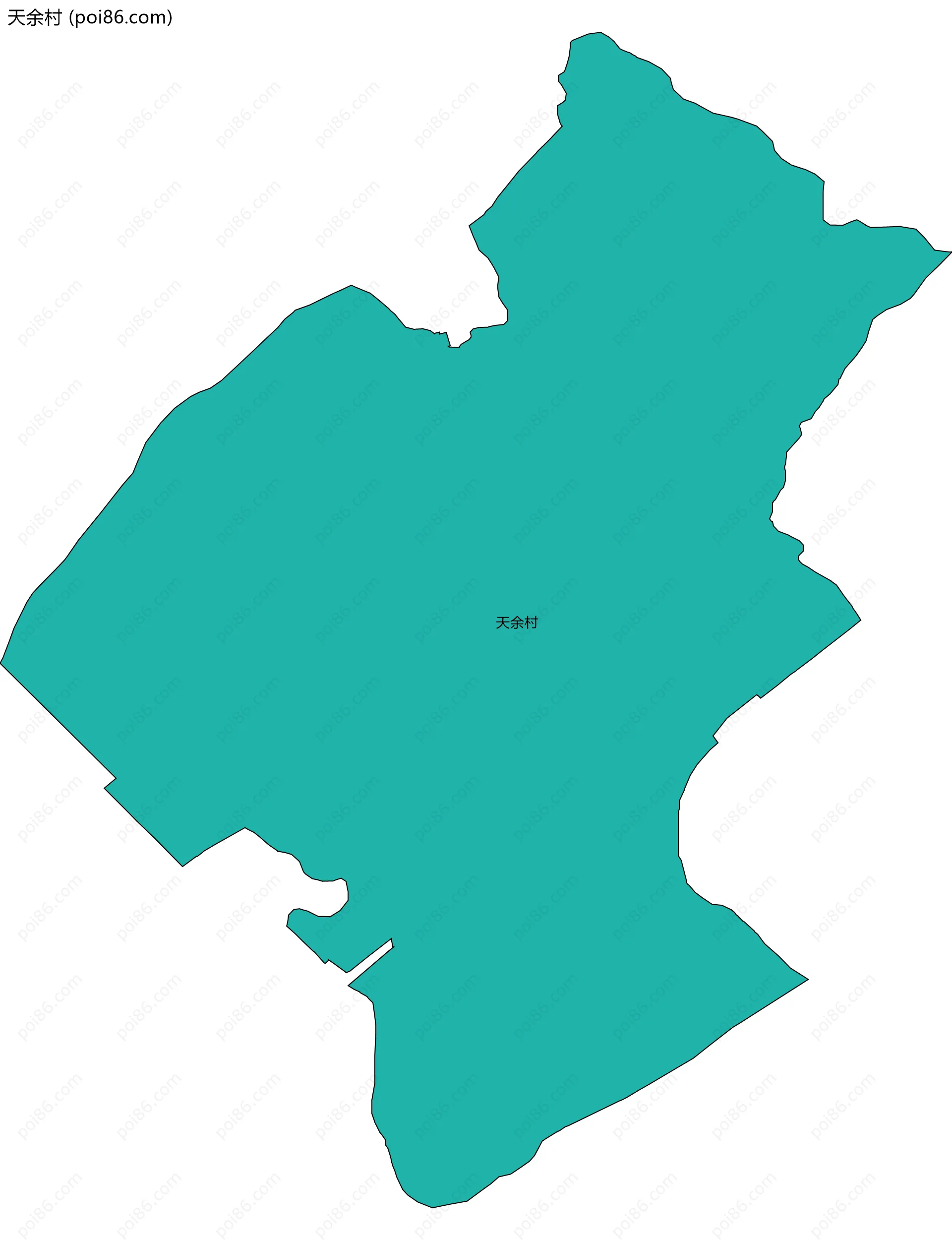 天余村边界地图