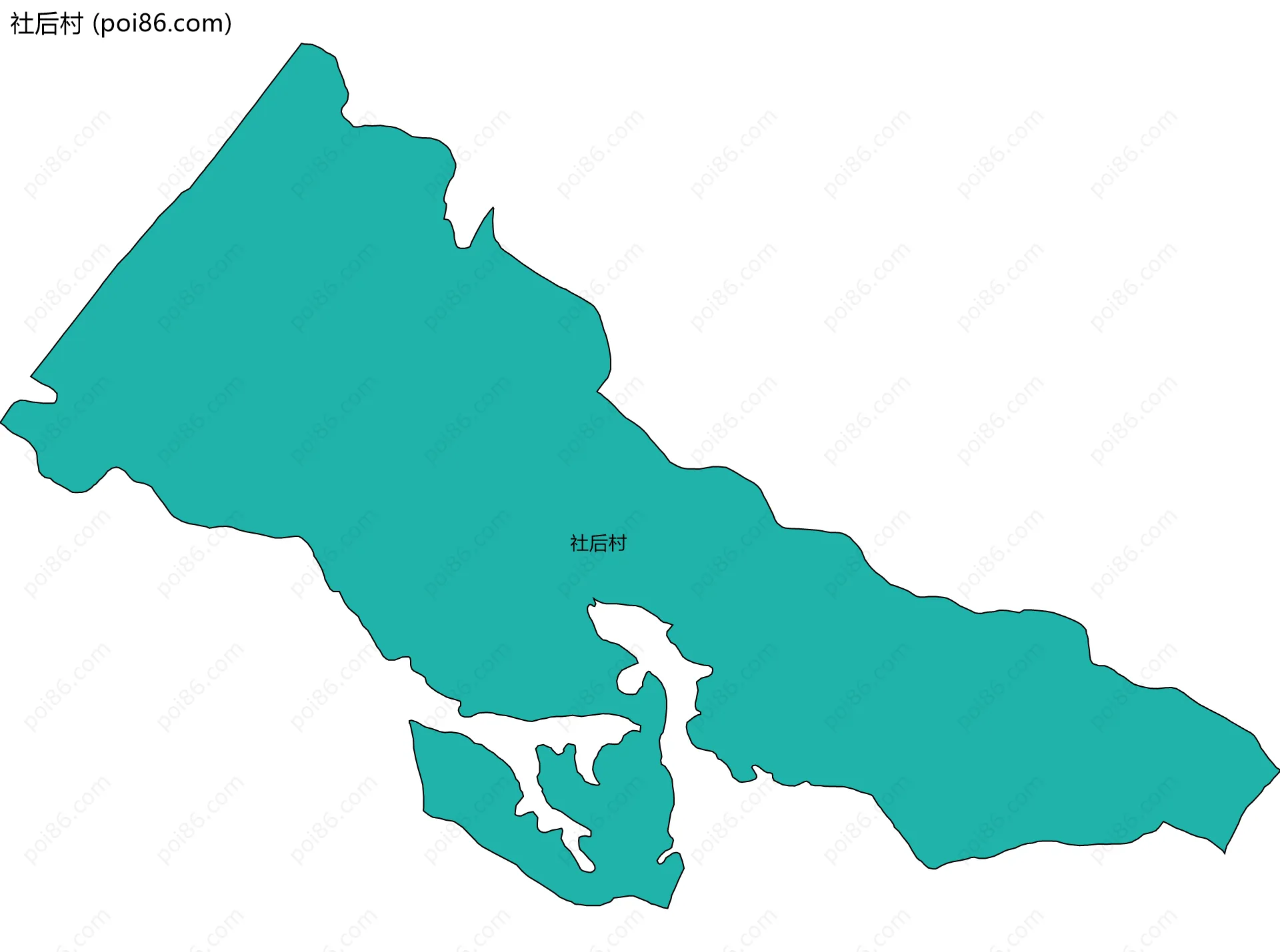 社后村边界地图