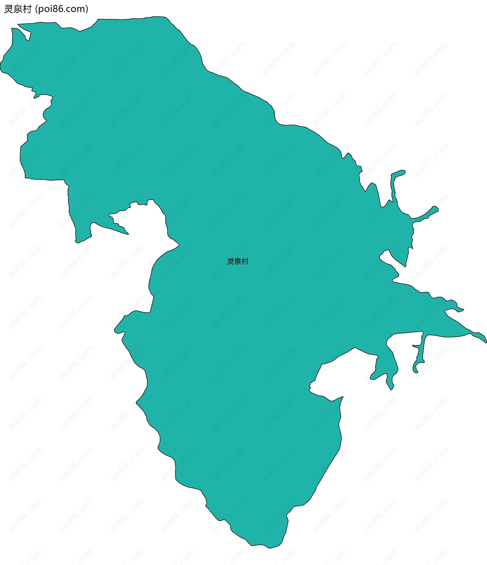 灵泉村边界地图