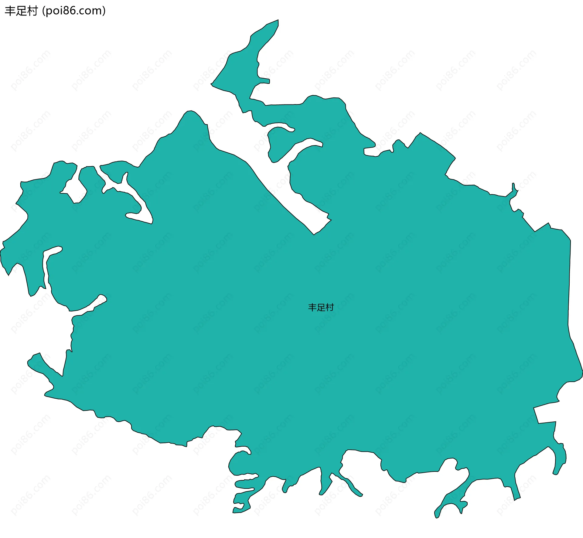 丰足村边界地图