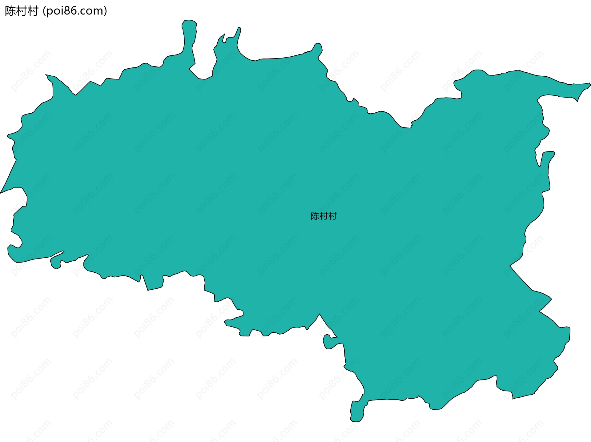 陈村村边界地图