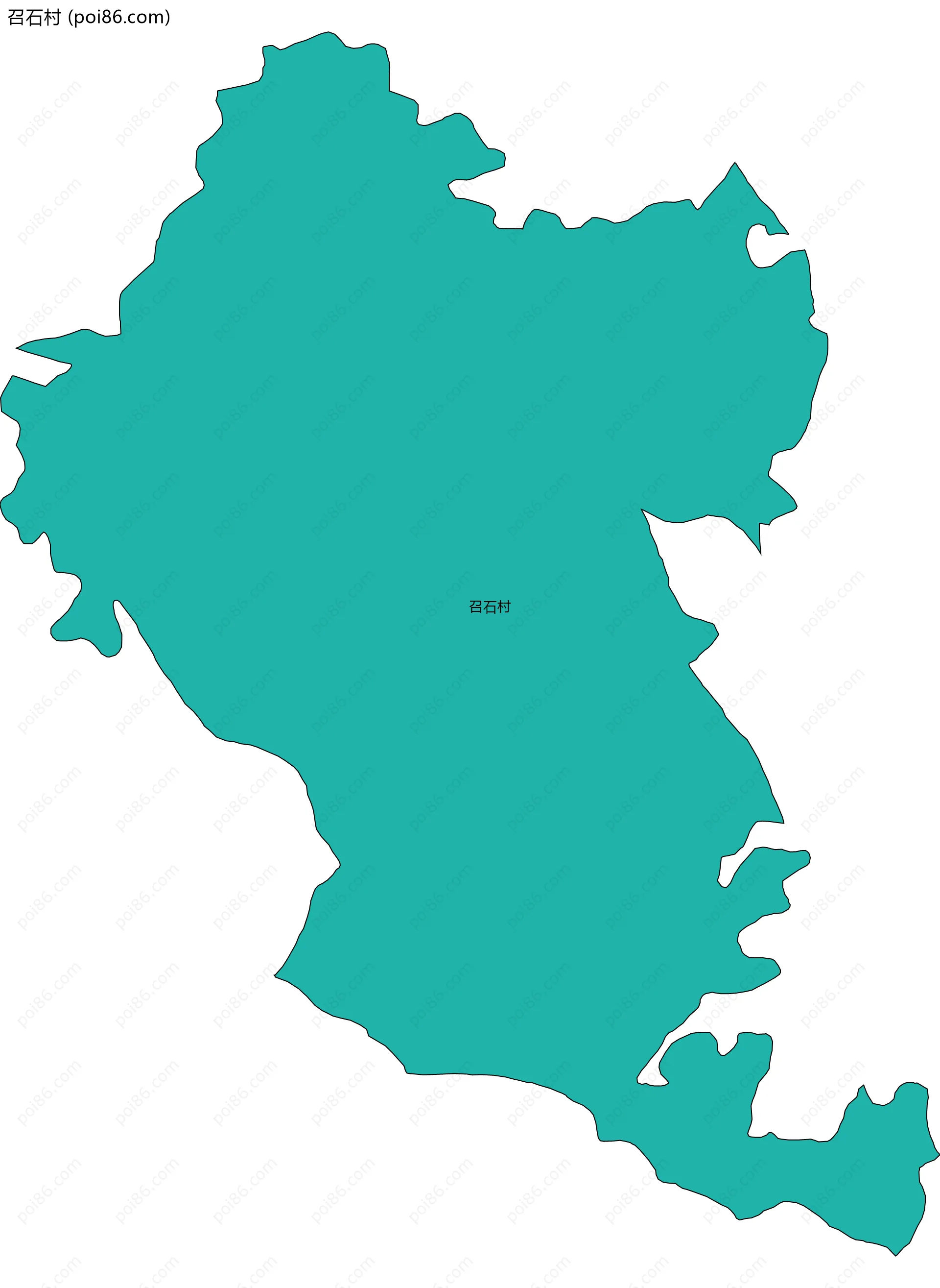 召石村边界地图