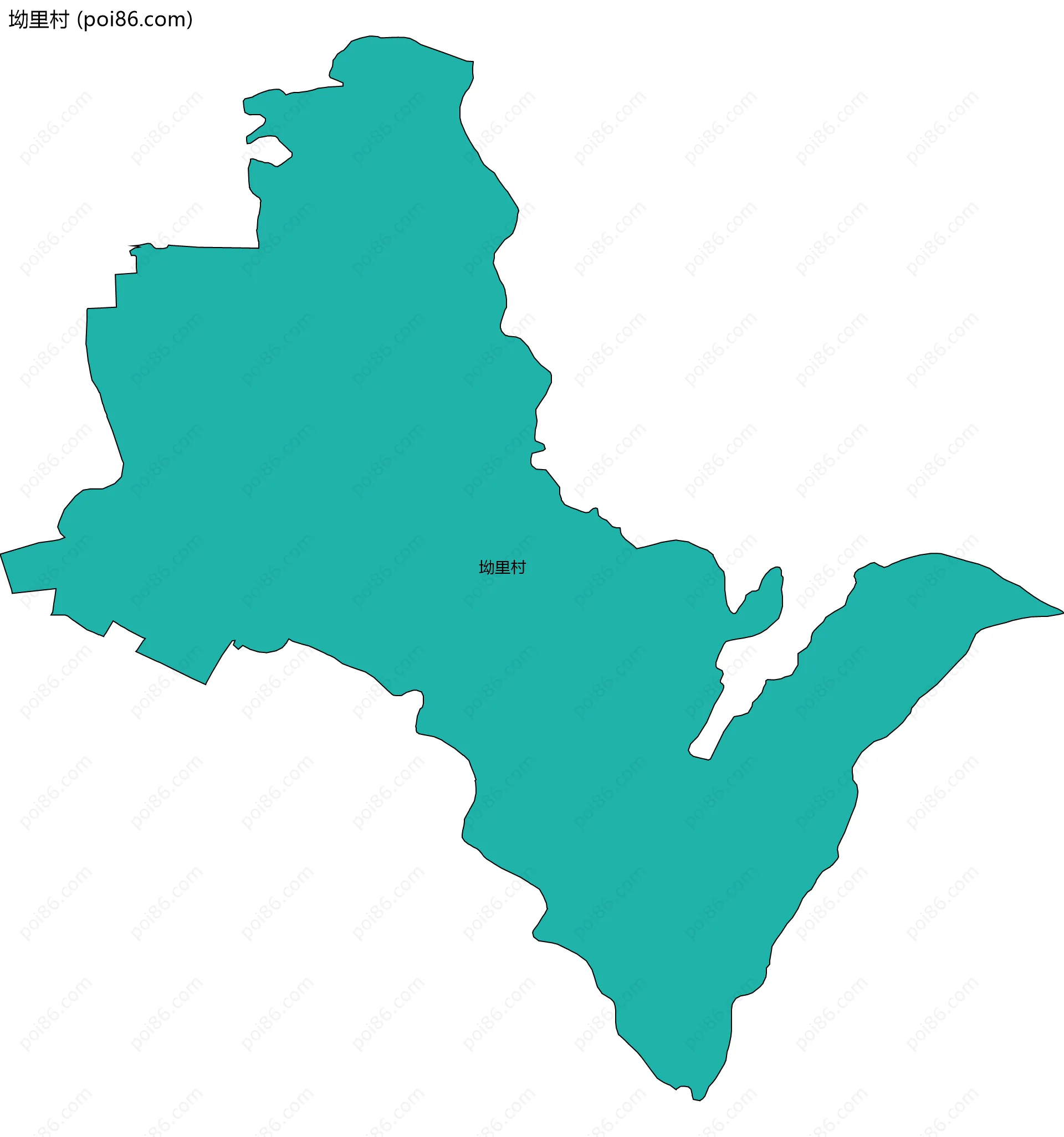 坳里村边界地图