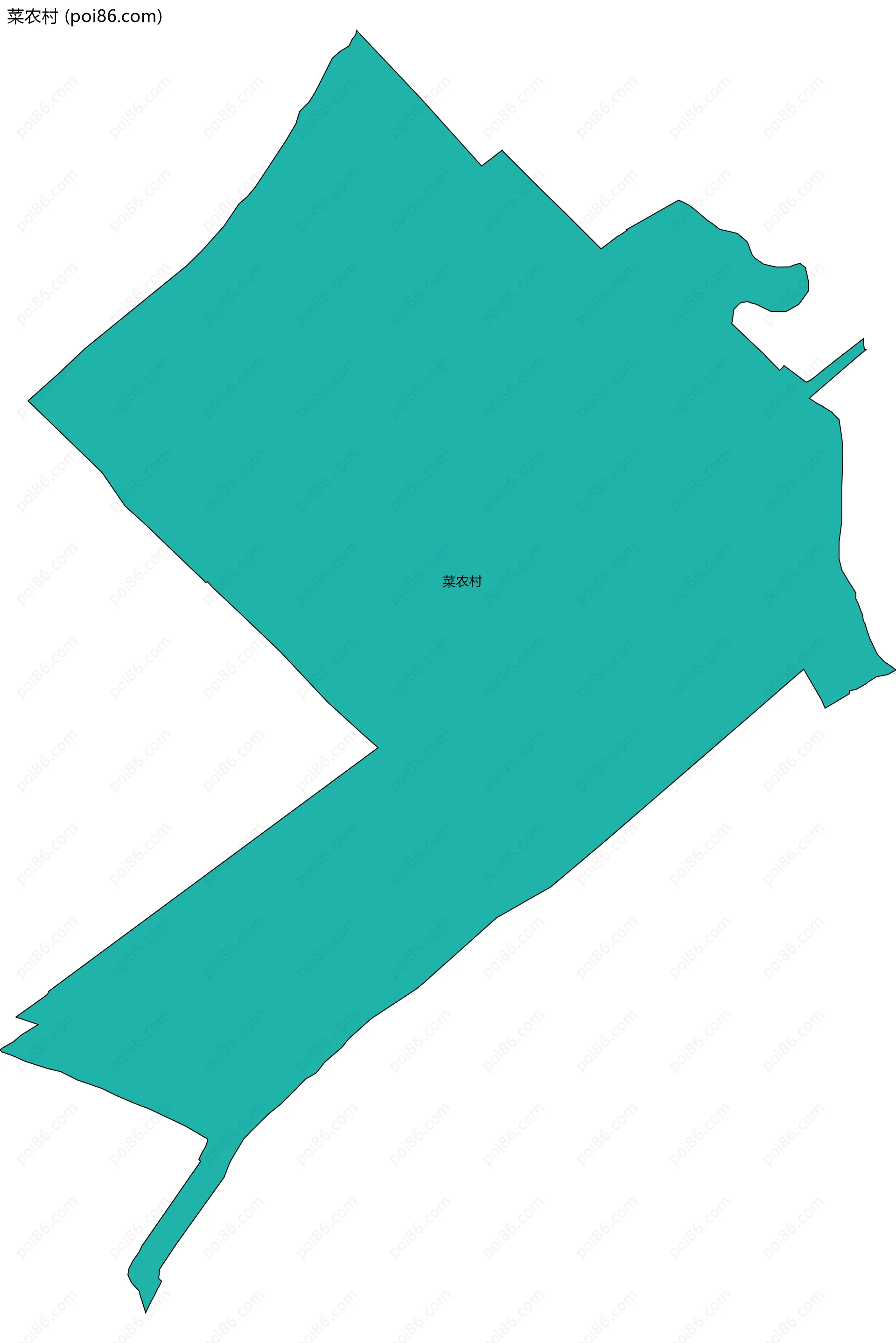 菜农村边界地图