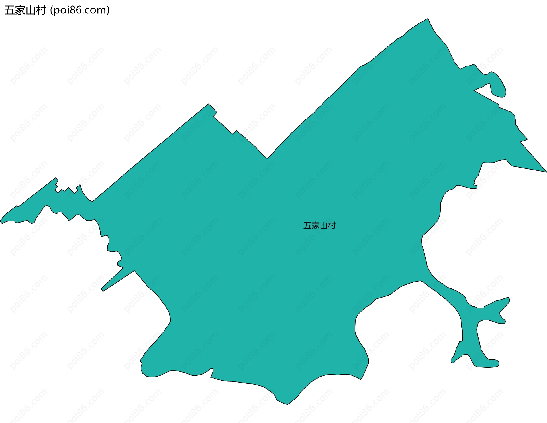 五家山村边界地图
