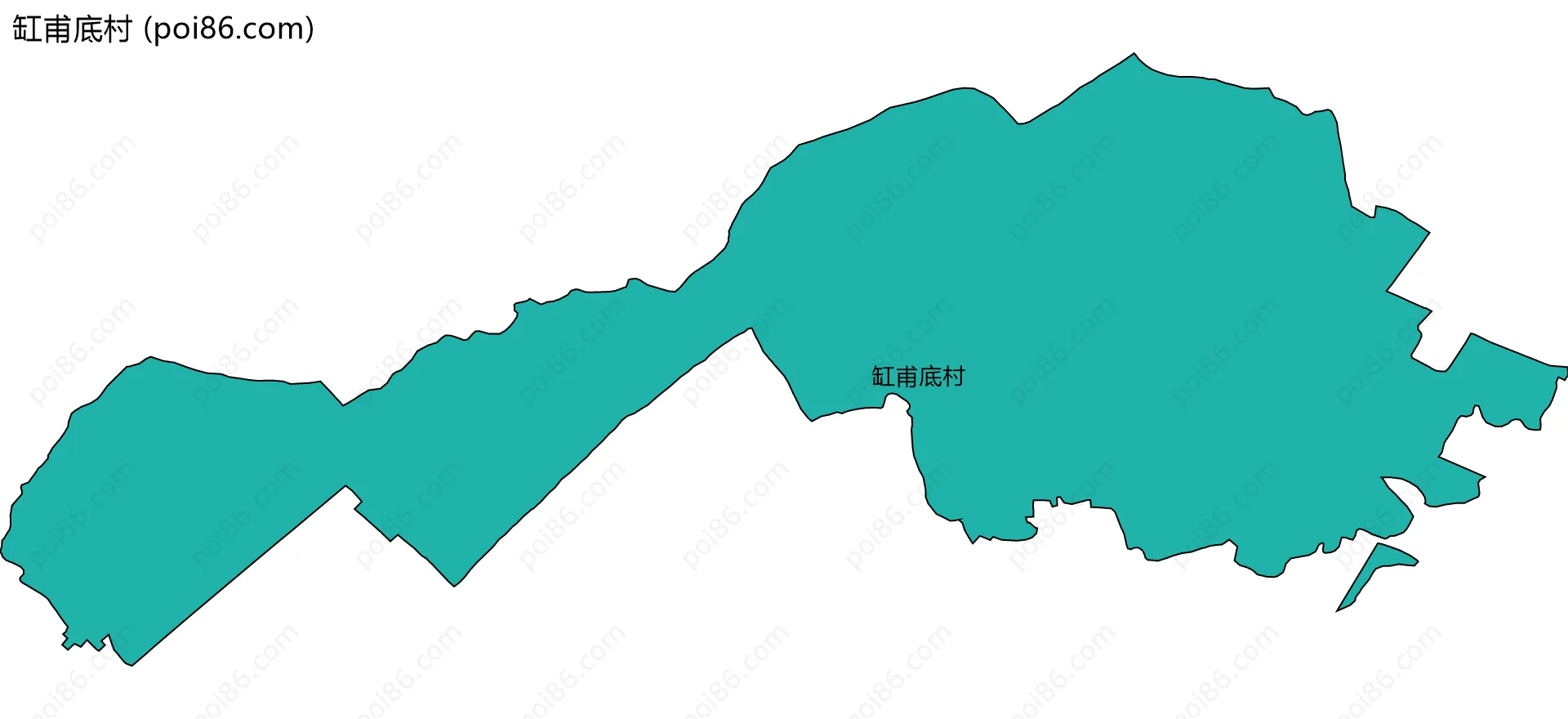 缸甫底村边界地图