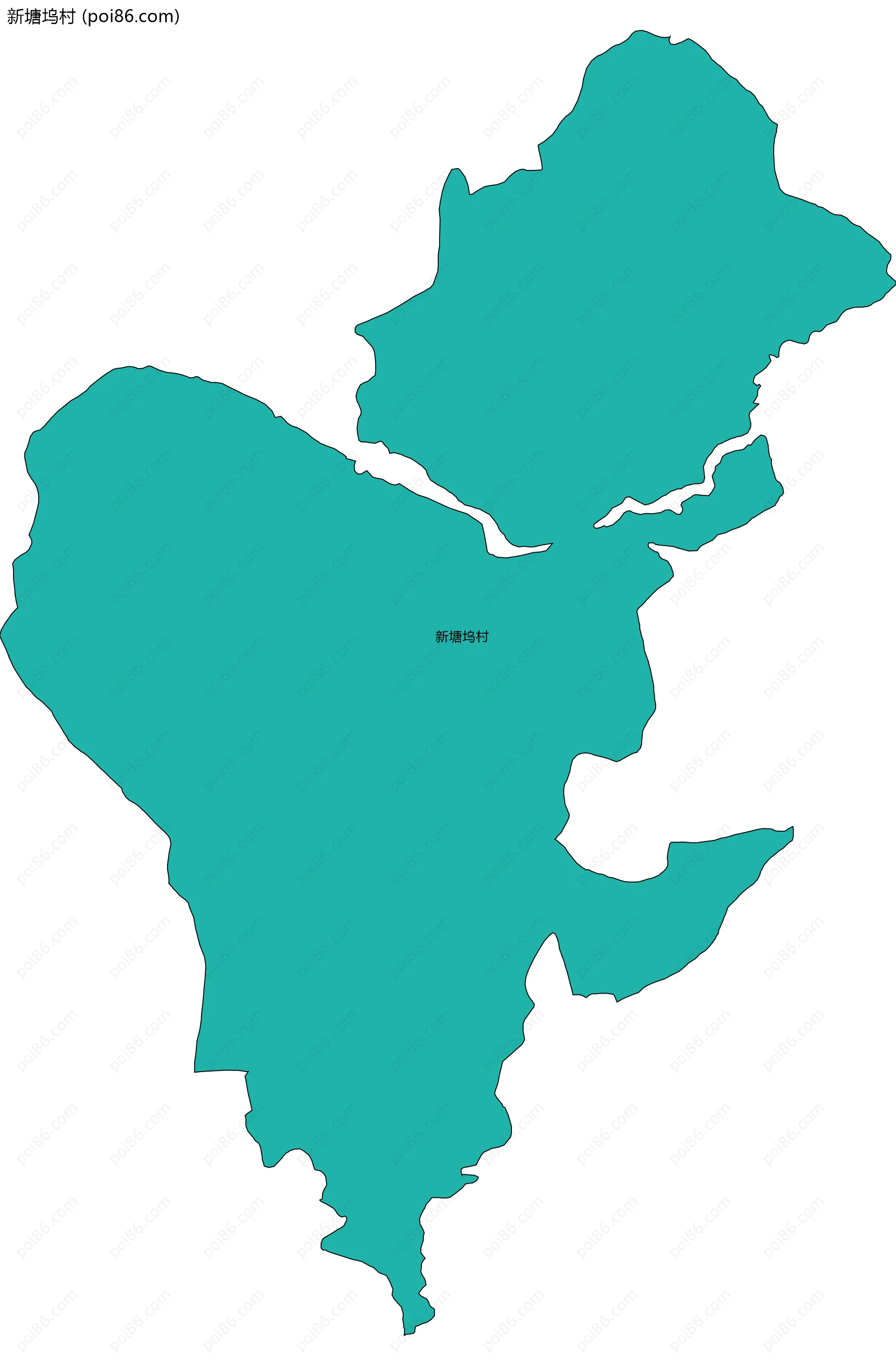 新塘坞村边界地图