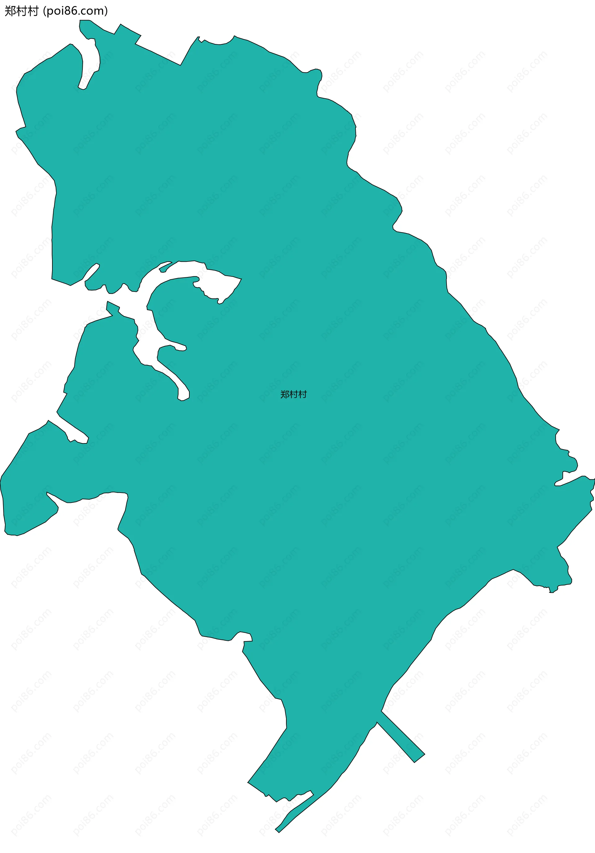 郑村村边界地图