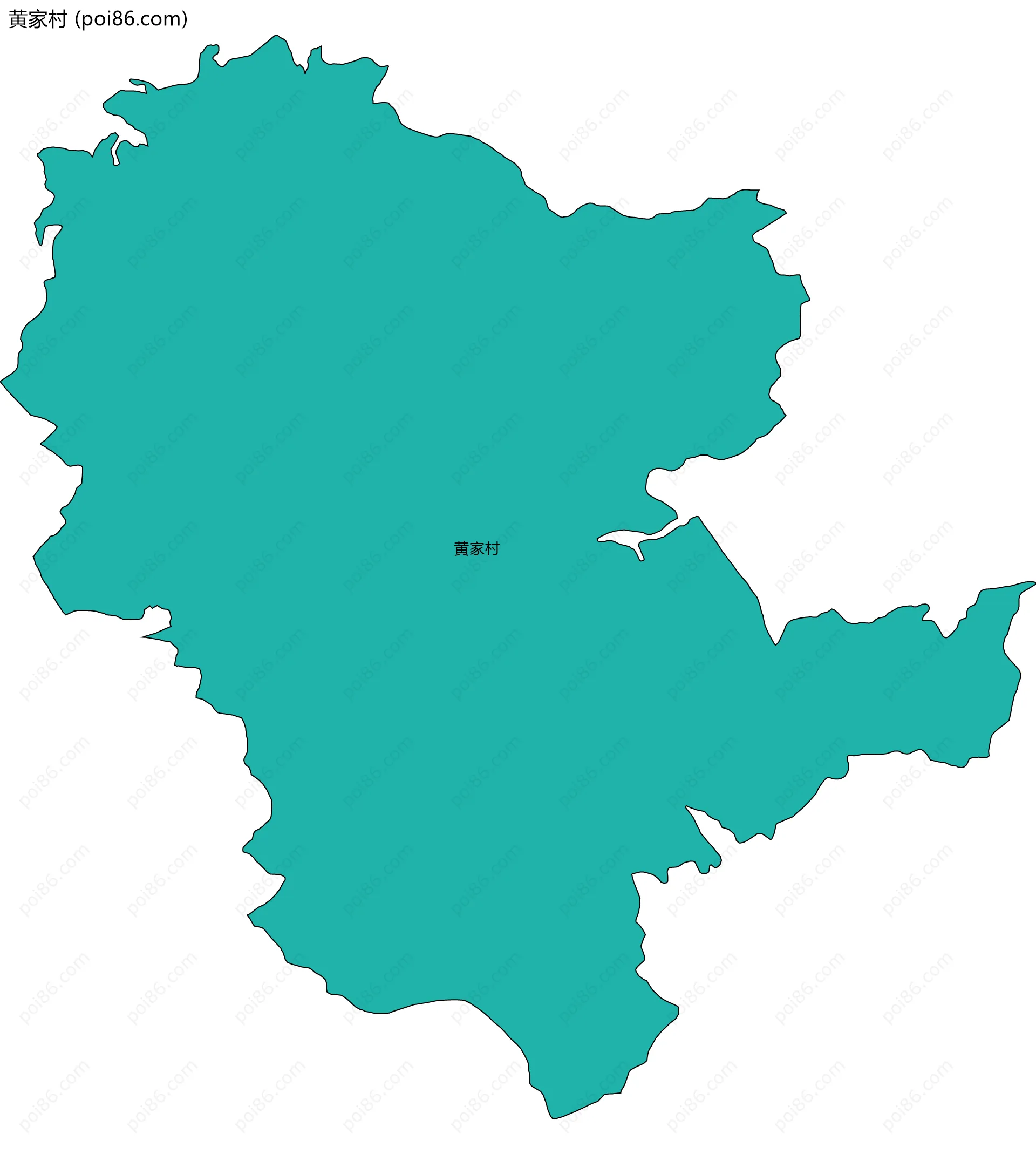 黄家村边界地图