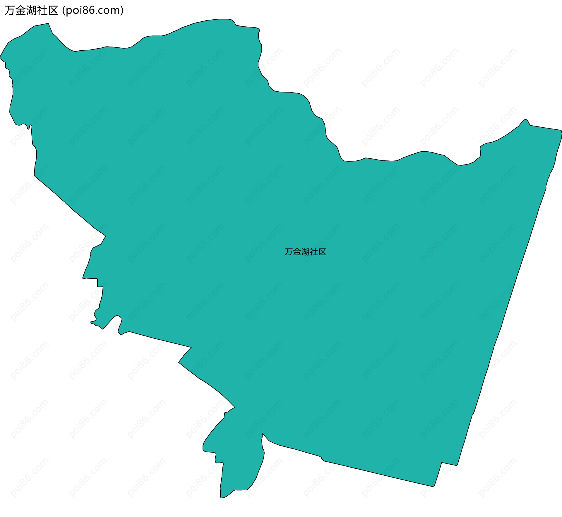 万金湖社区边界地图
