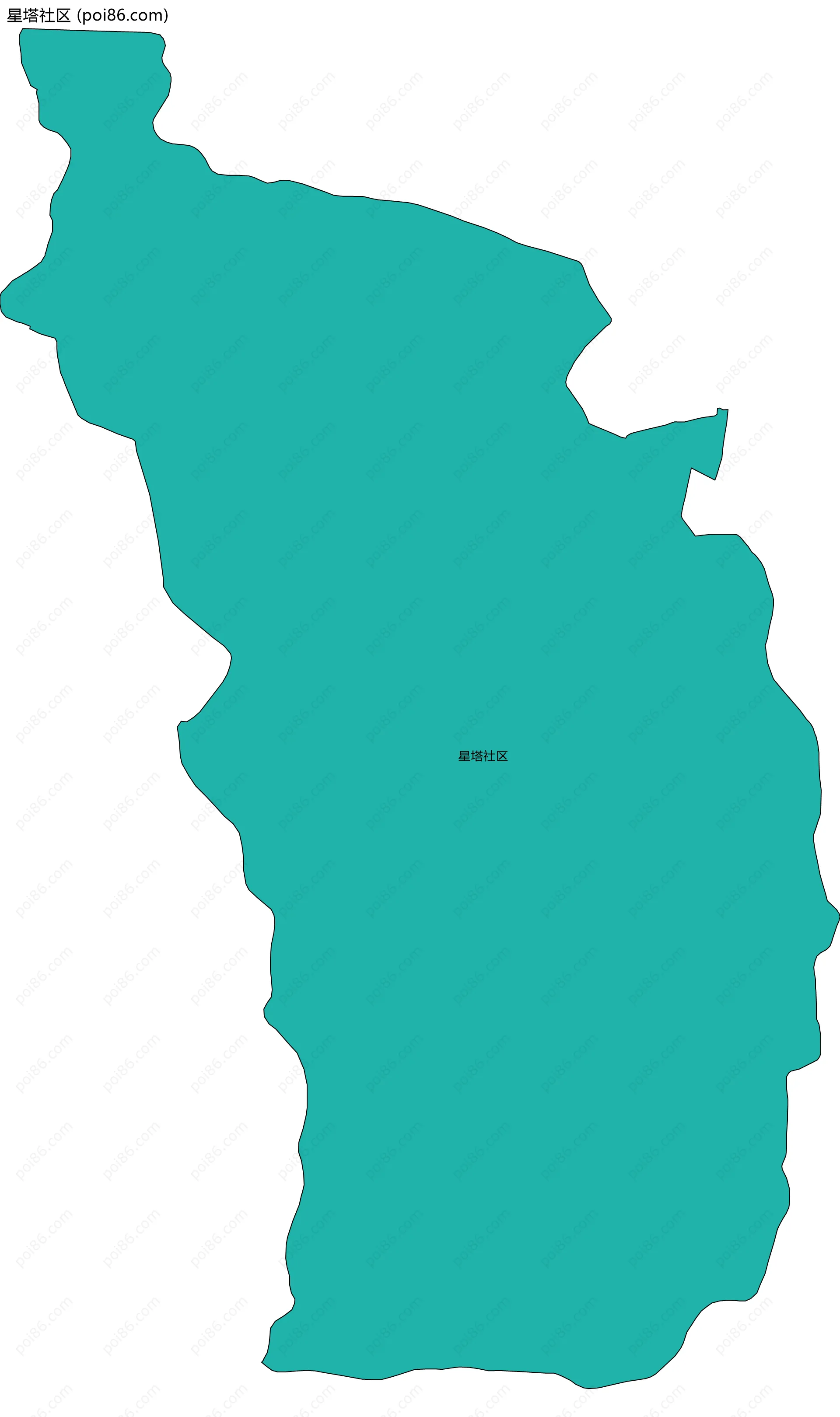 星塔社区边界地图