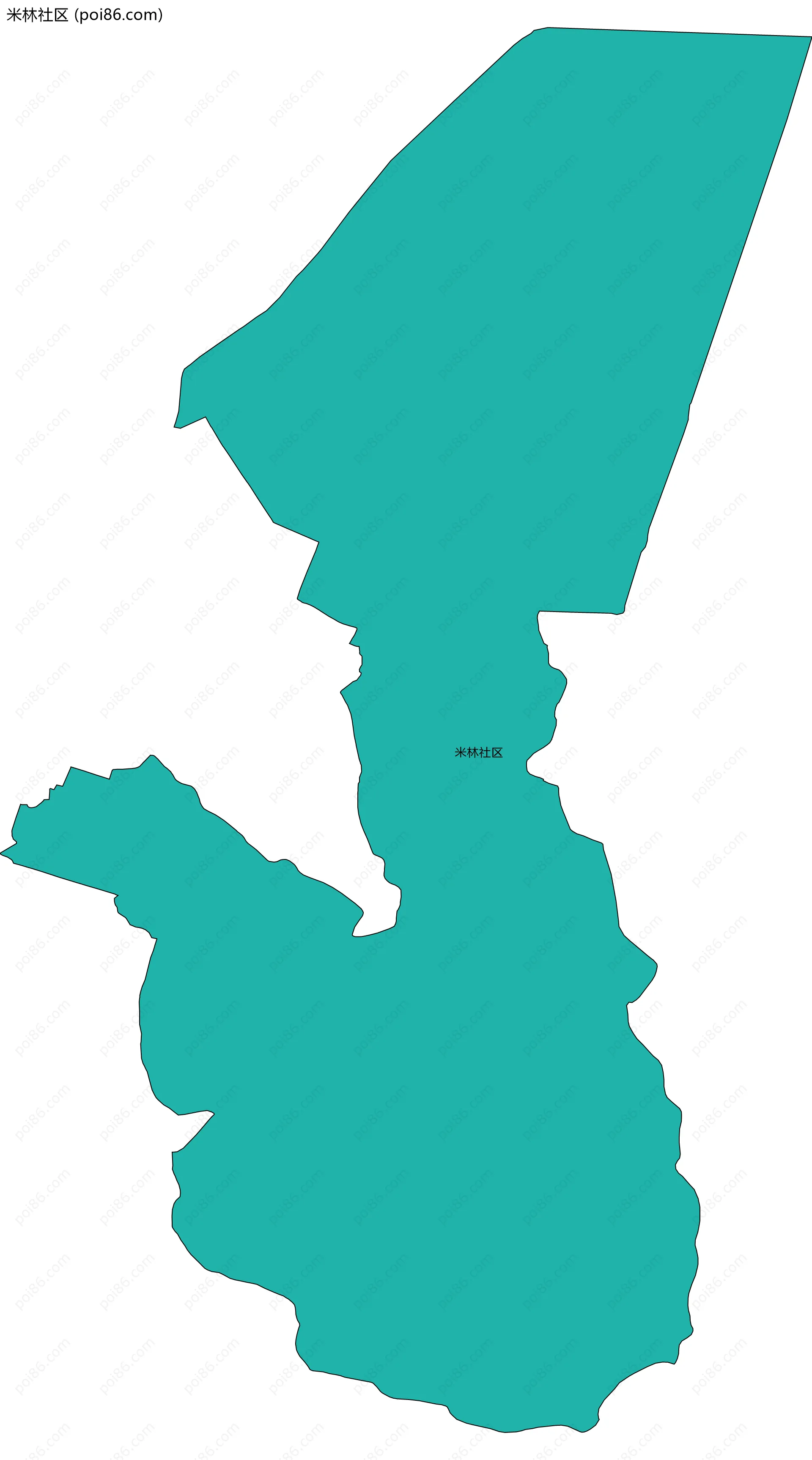 米林社区边界地图