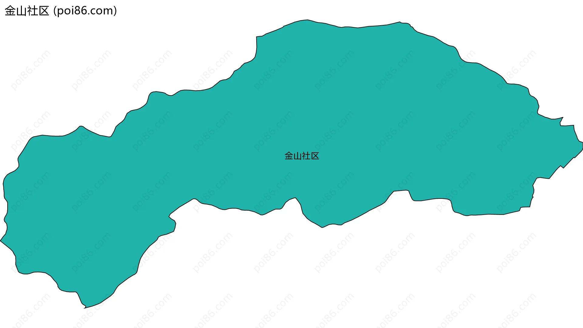 金山社区边界地图