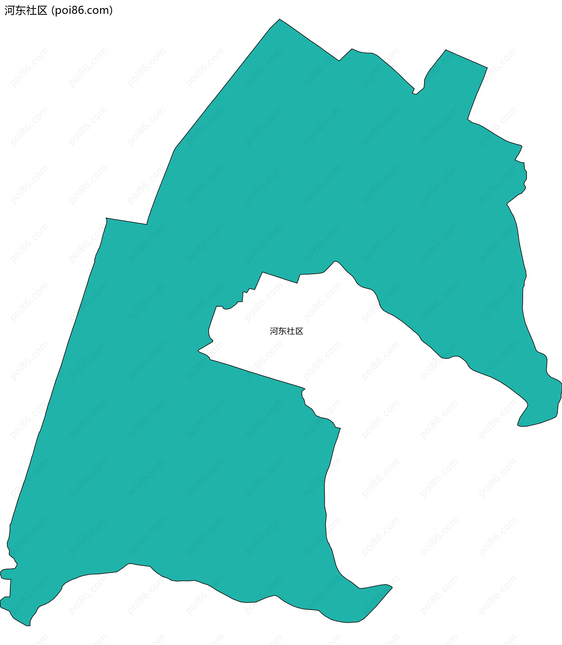 河东社区边界地图