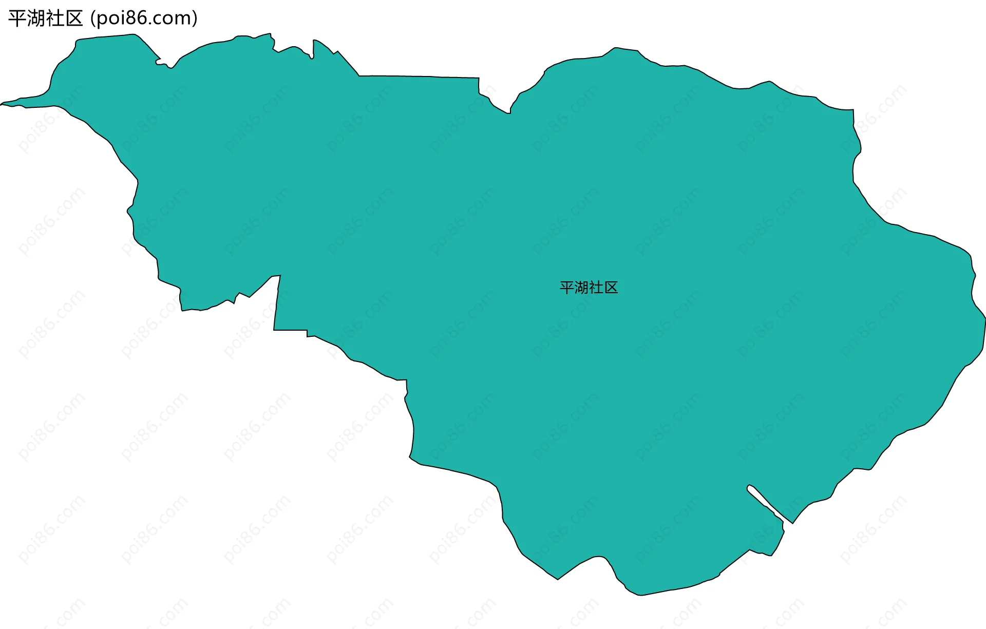 平湖社区边界地图