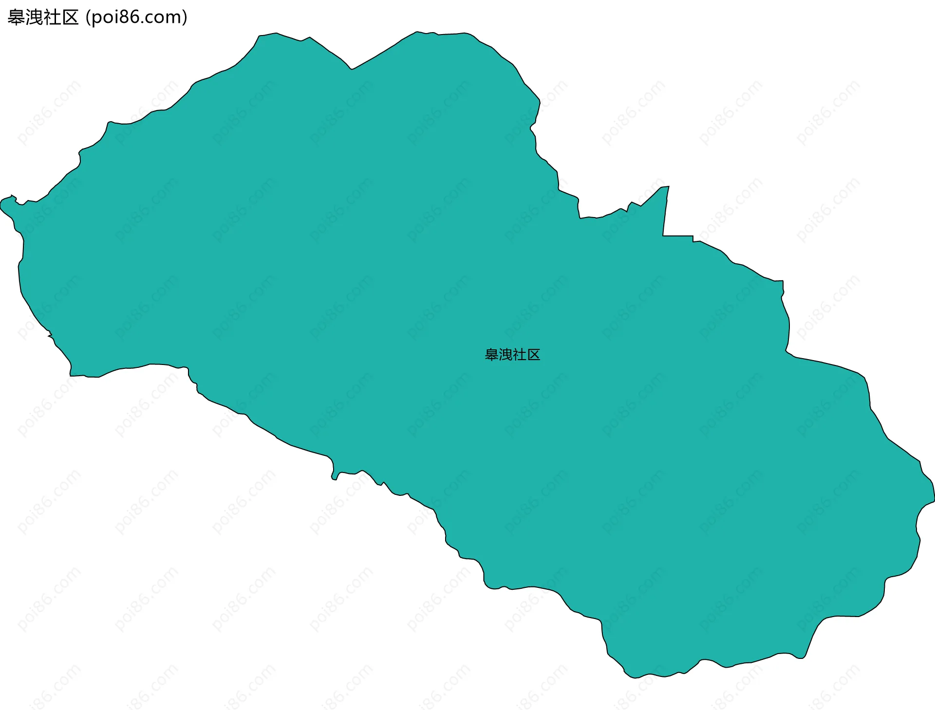 皋洩社区边界地图
