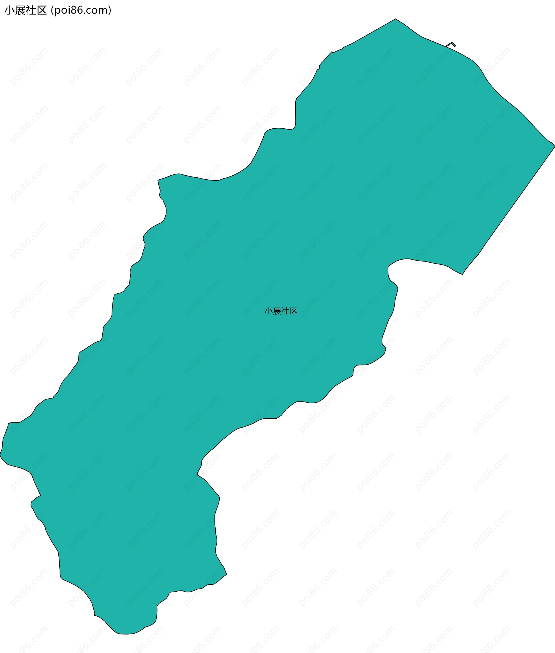 小展社区边界地图