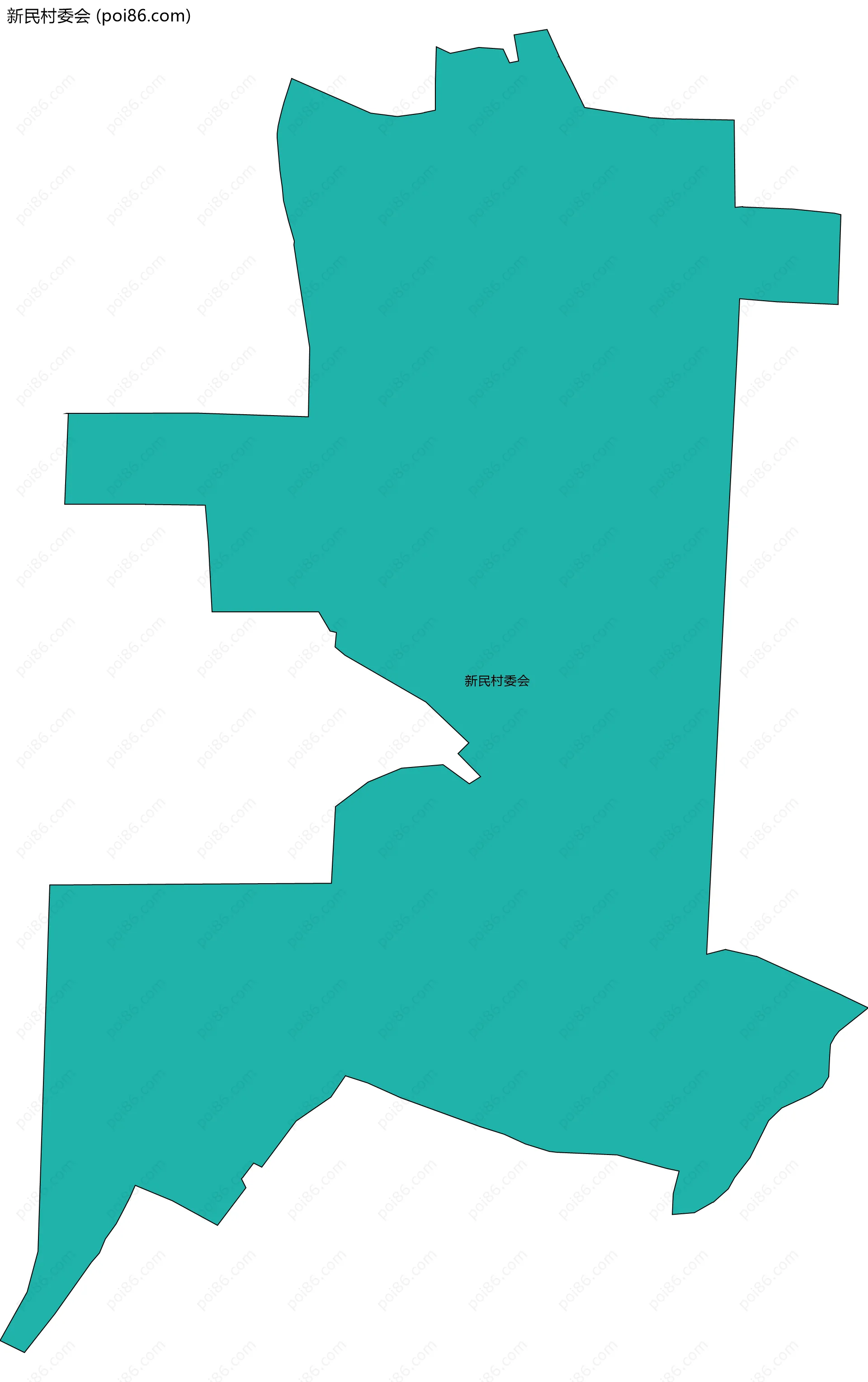 新民村委会边界地图
