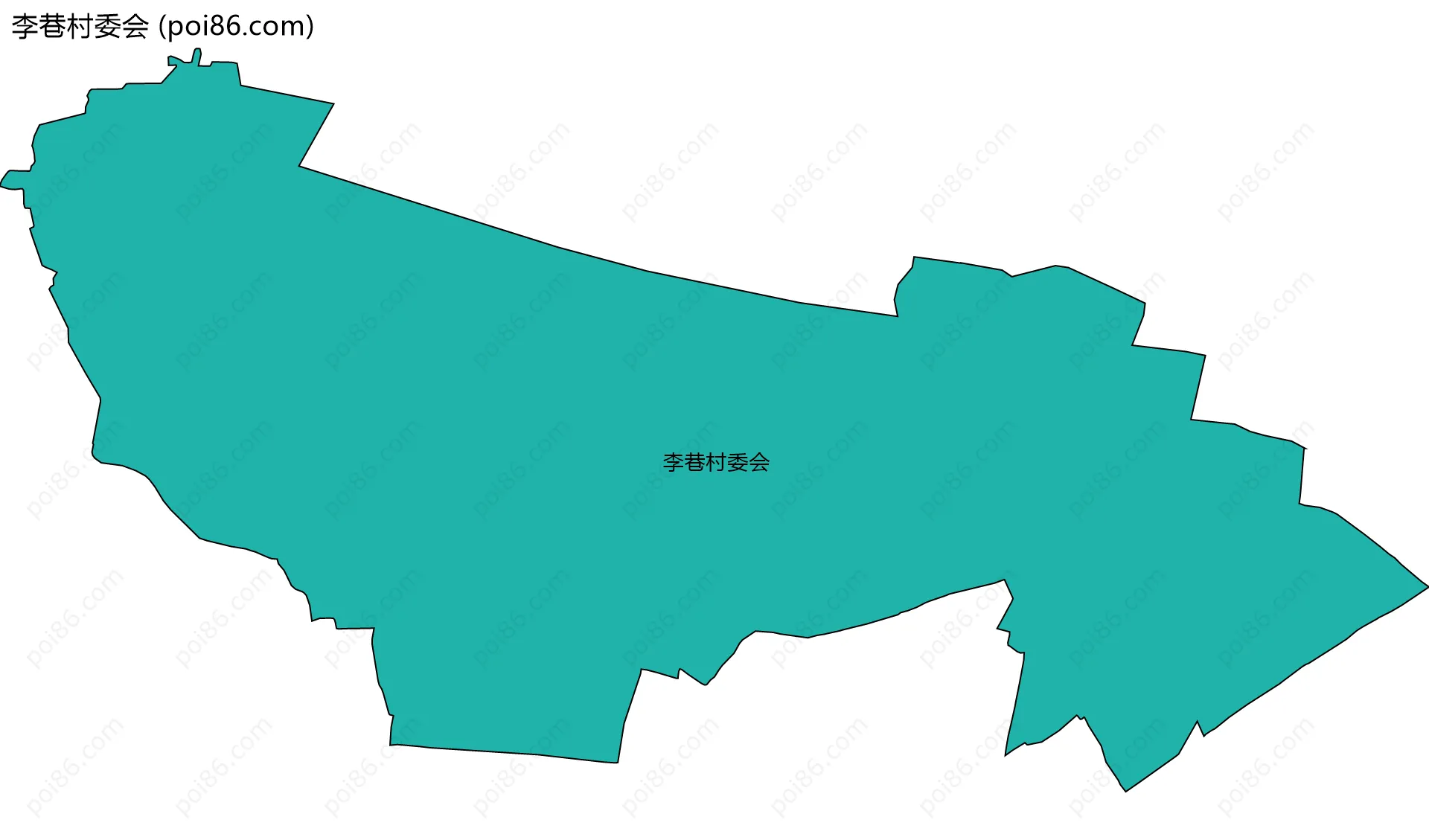 李巷村委会边界地图