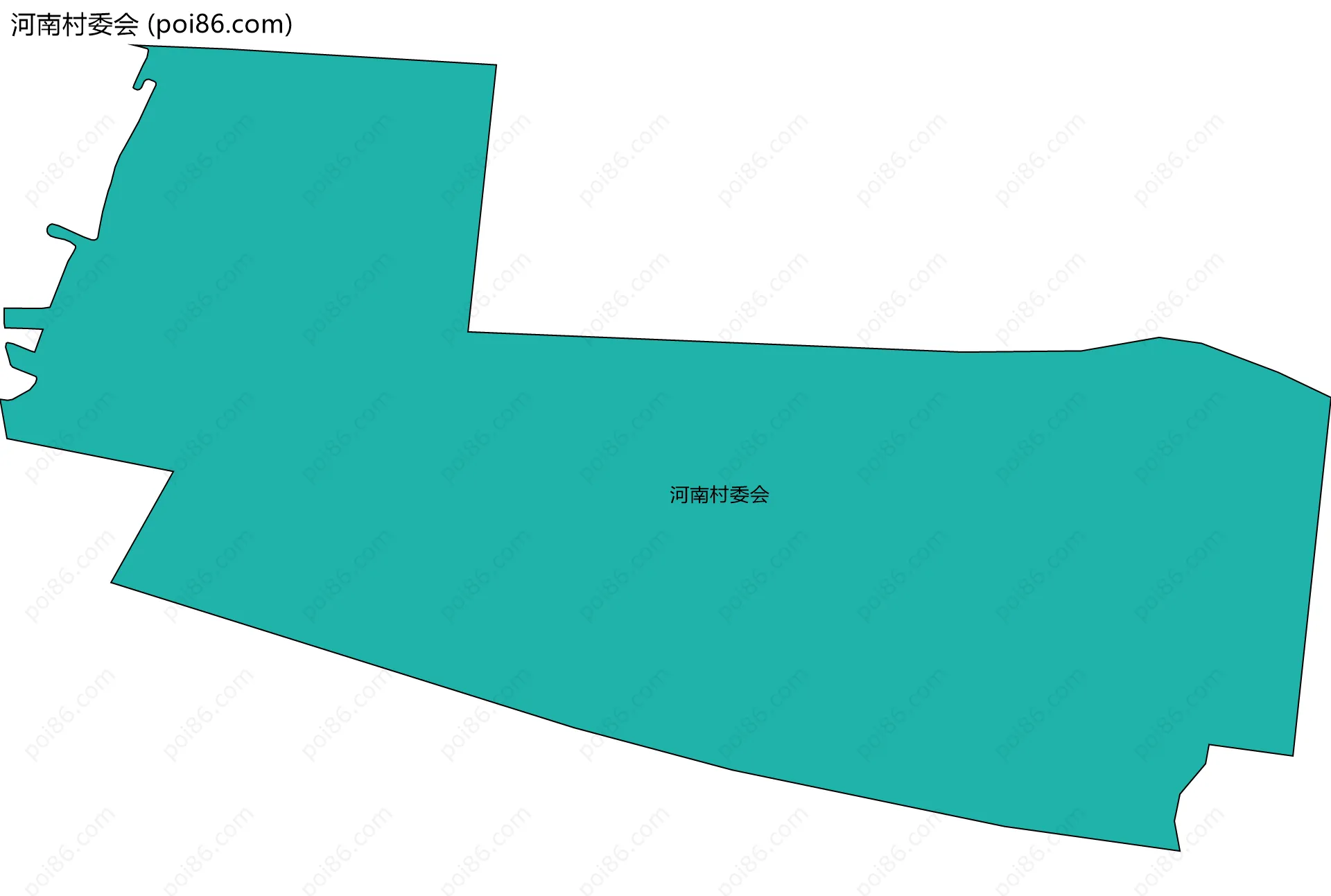 河南村委会边界地图