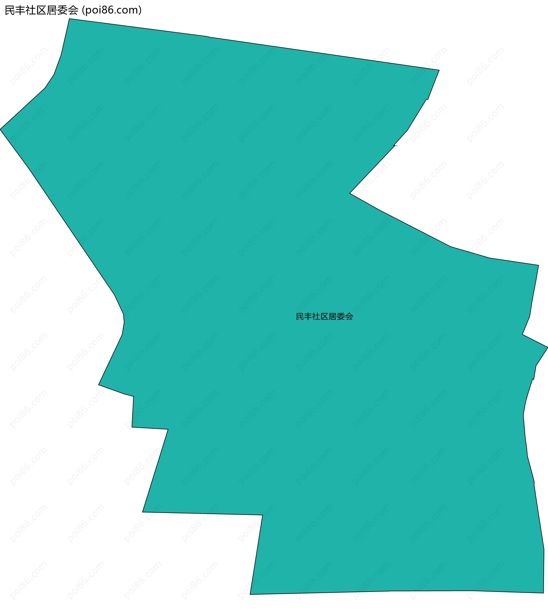民丰社区居委会边界地图