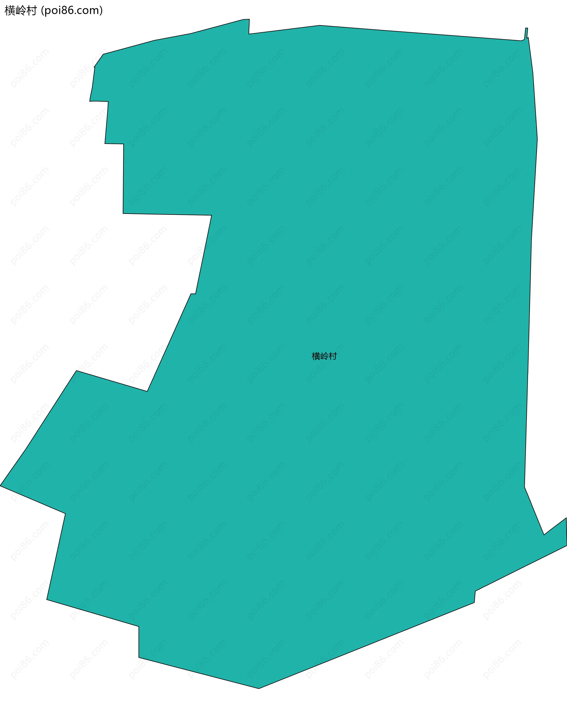 横岭村边界地图