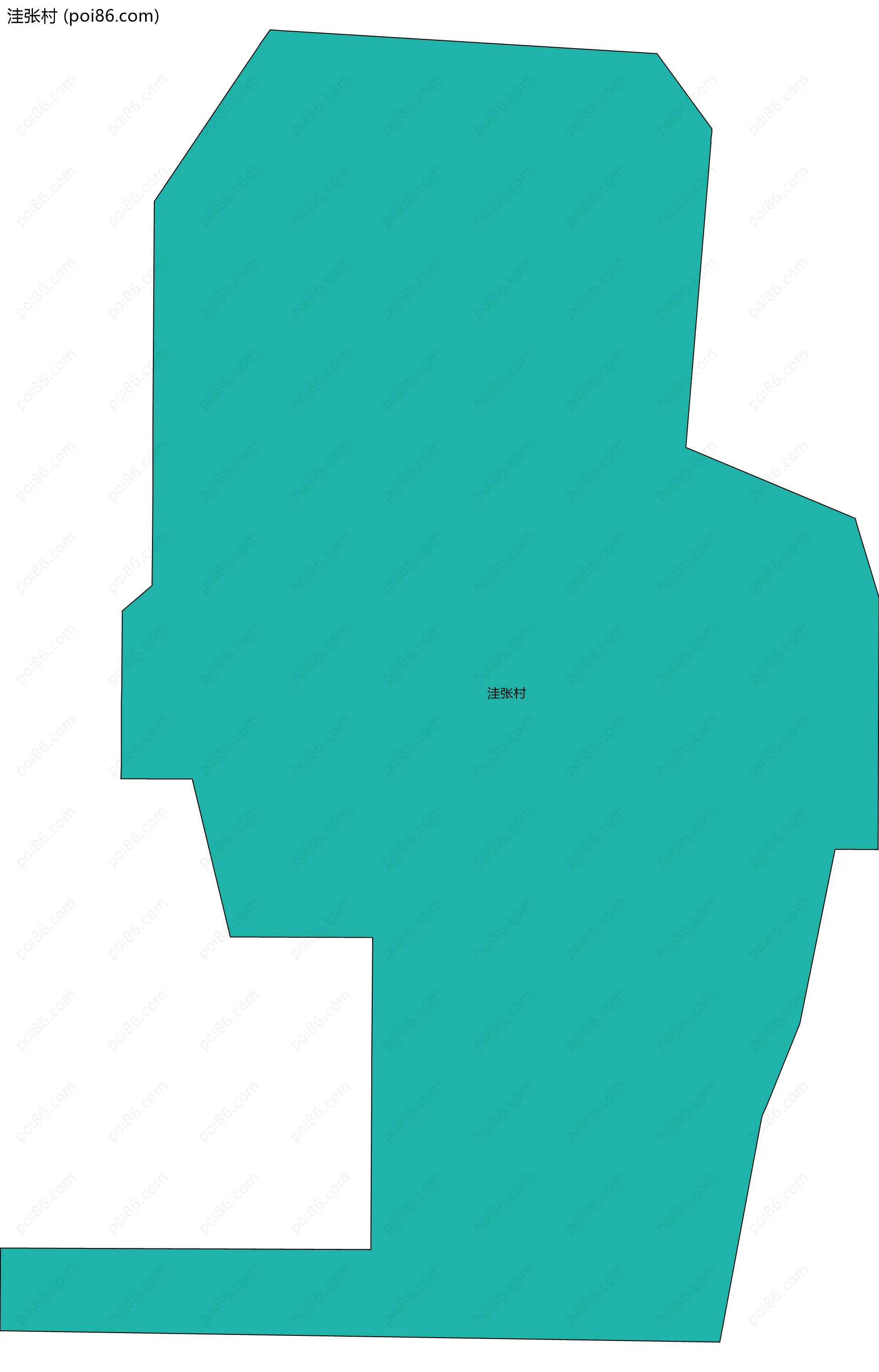 洼张村边界地图