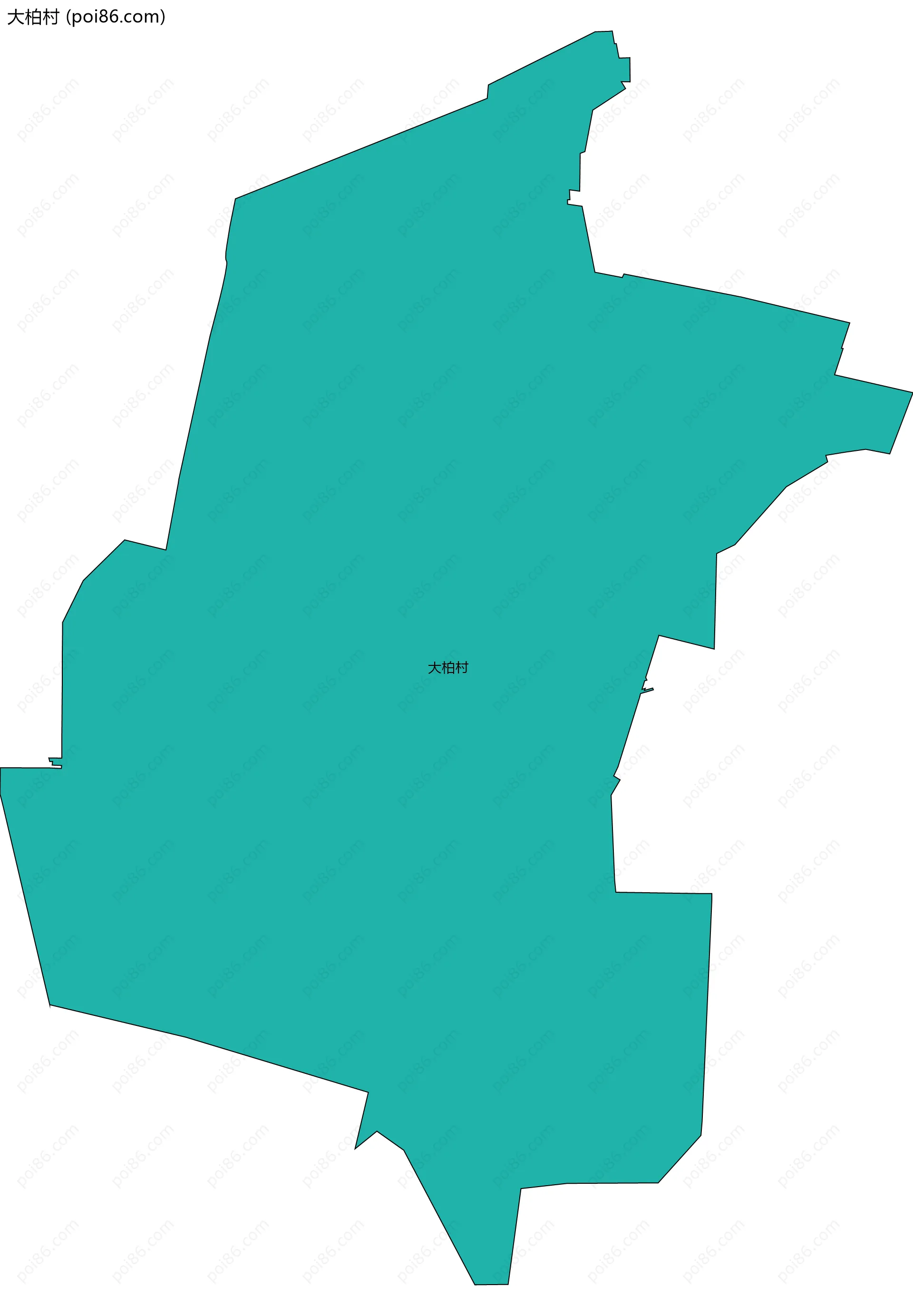 大柏村边界地图