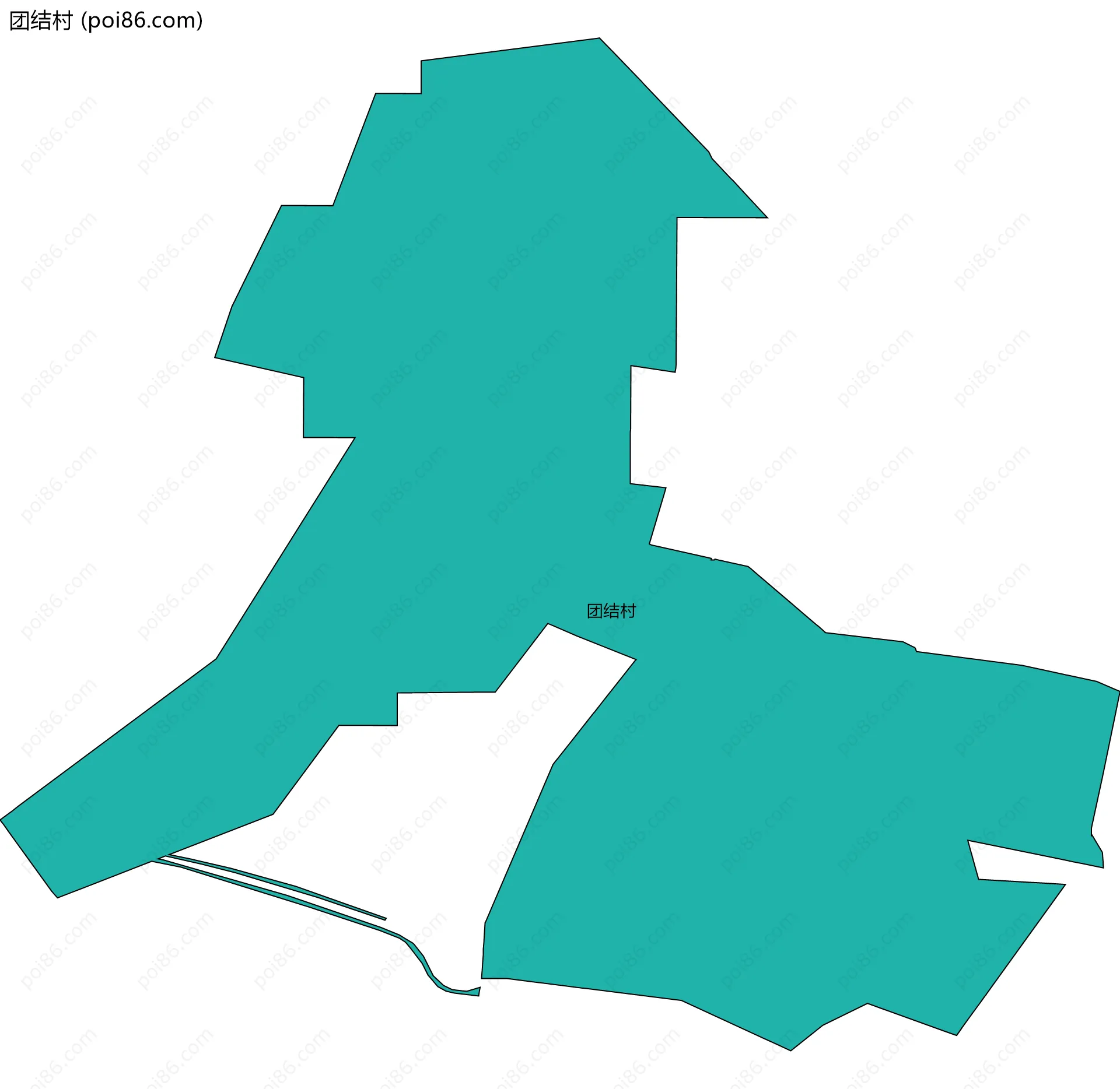 团结村边界地图