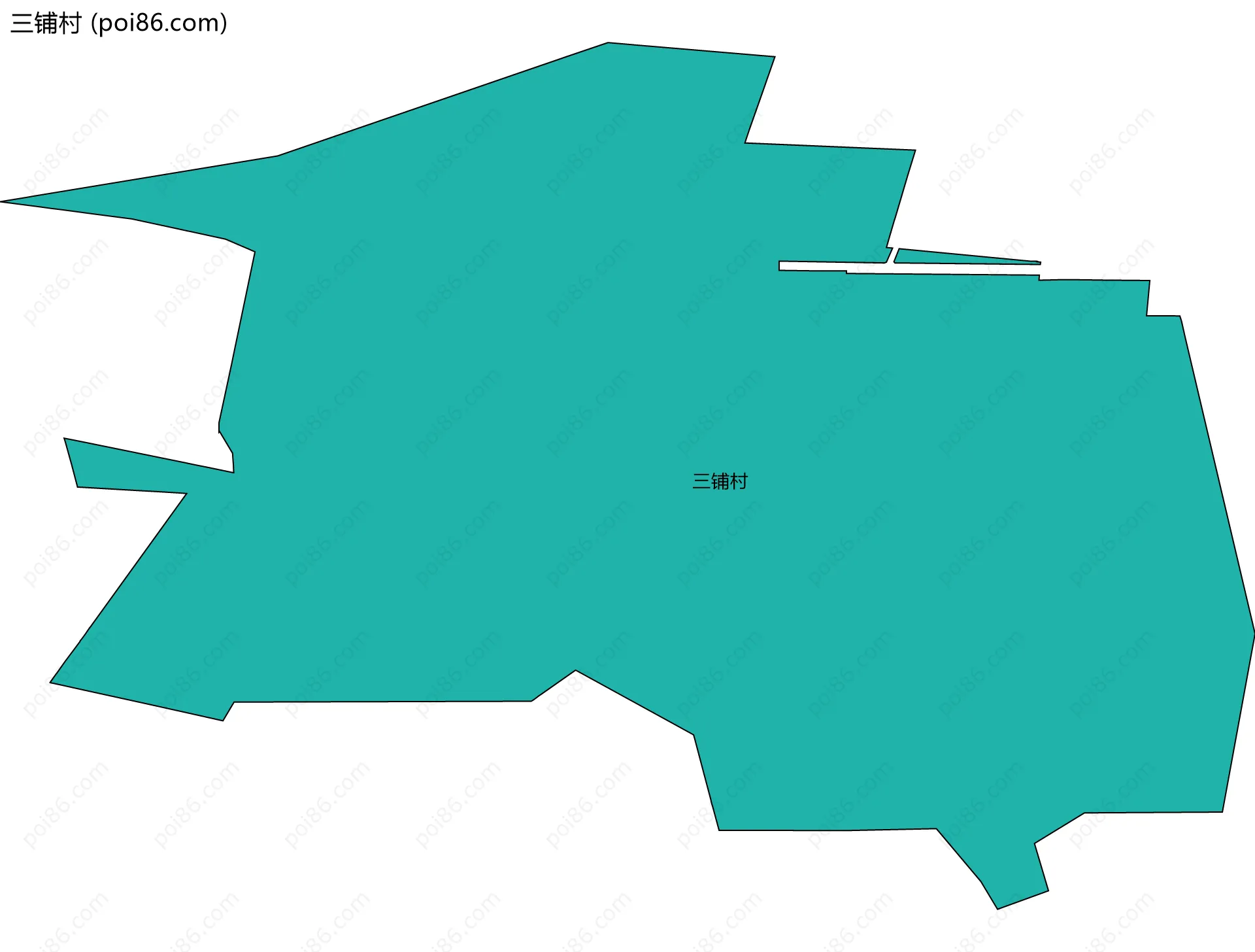三铺村边界地图