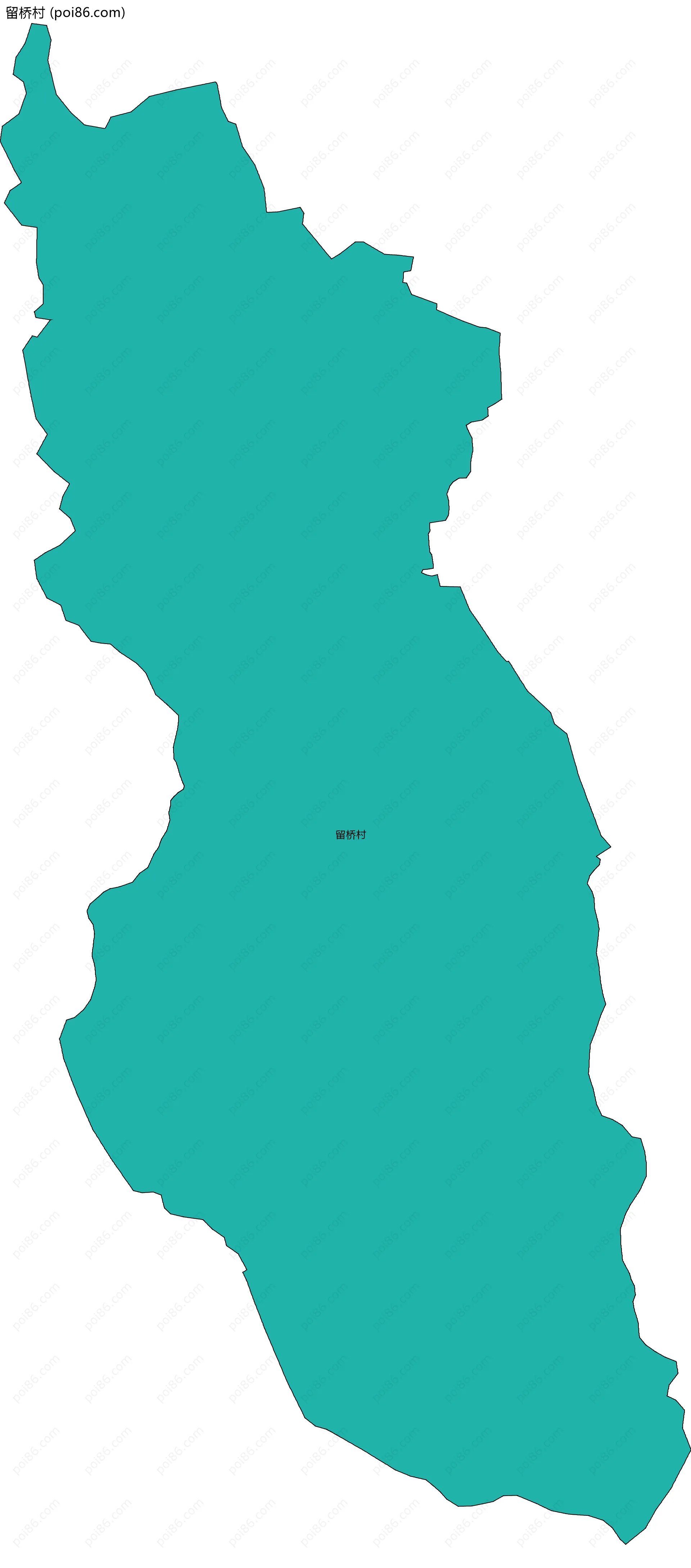 留桥村边界地图