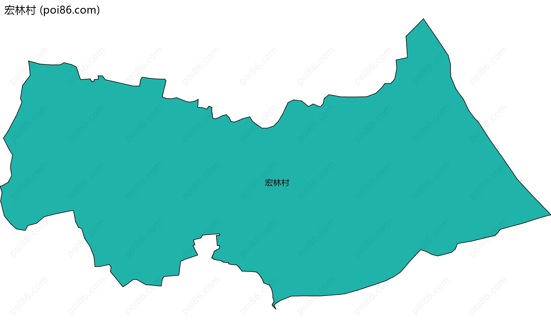 宏林村边界地图