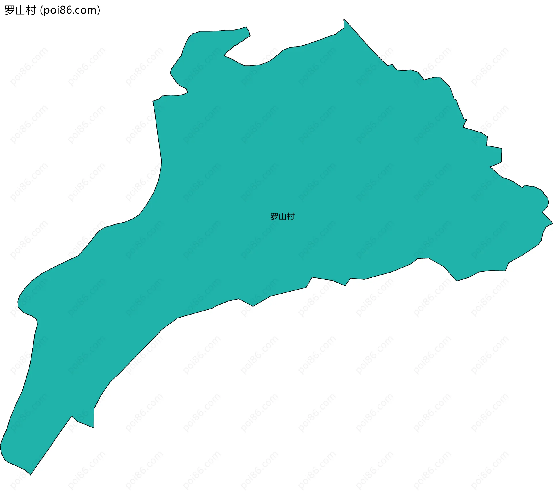罗山村边界地图