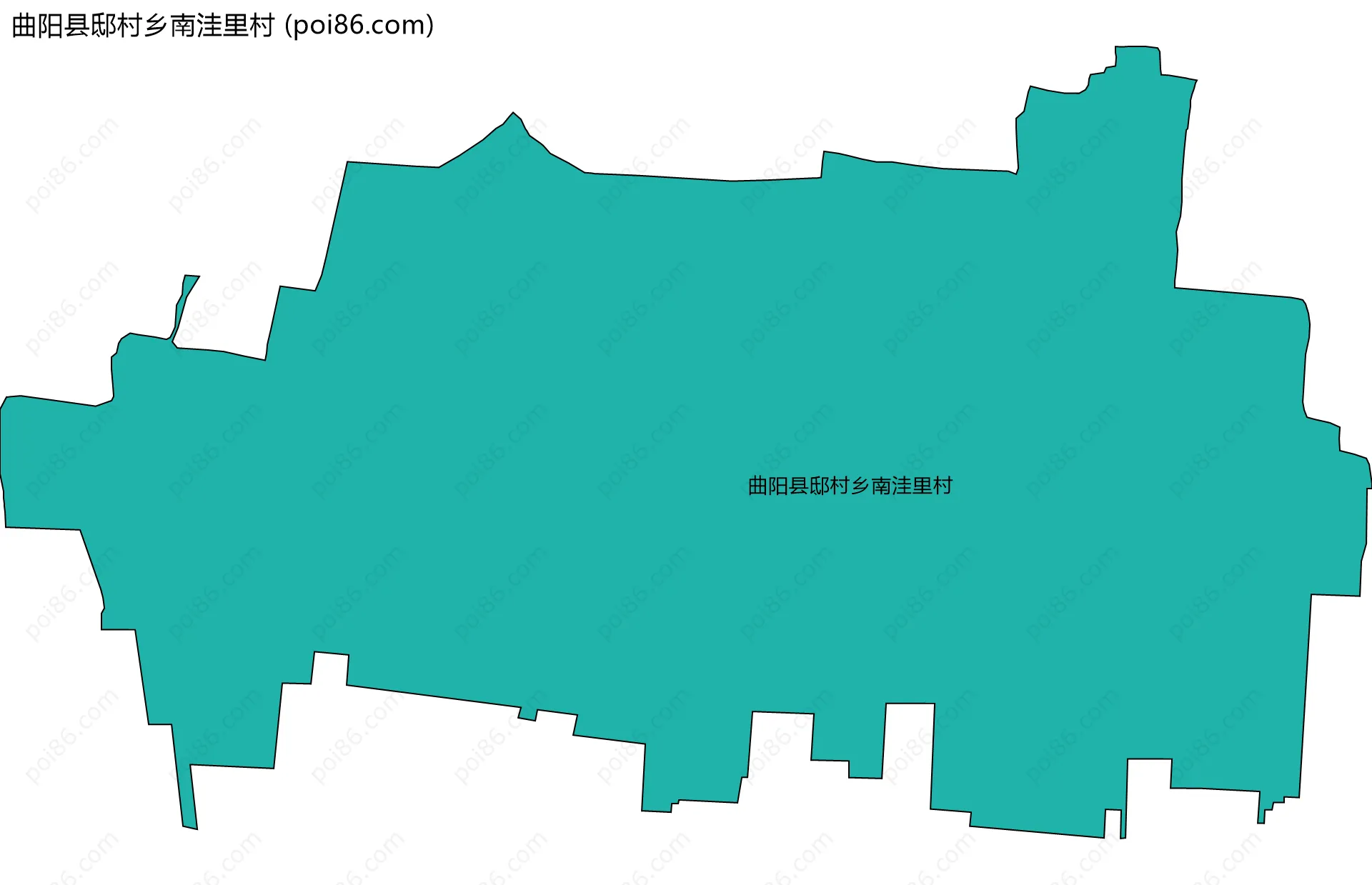曲阳县邸村乡南洼里村边界地图