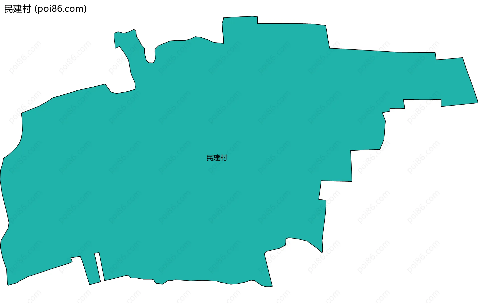 民建村边界地图