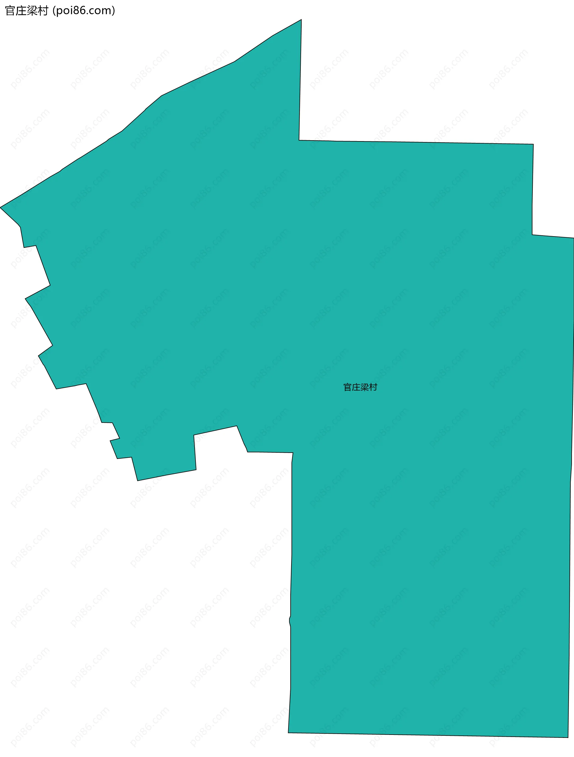 官庄梁村边界地图