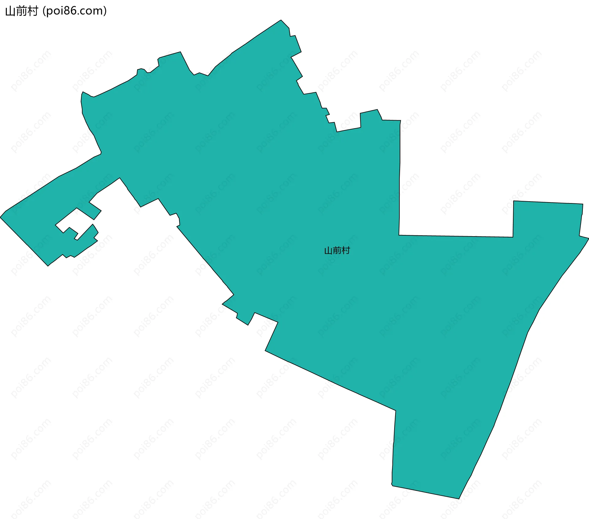 山前村边界地图