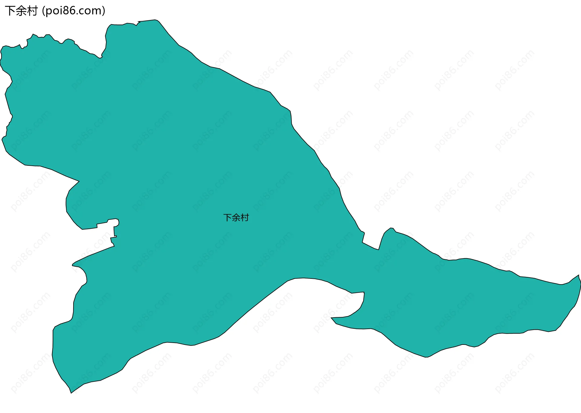 下余村边界地图