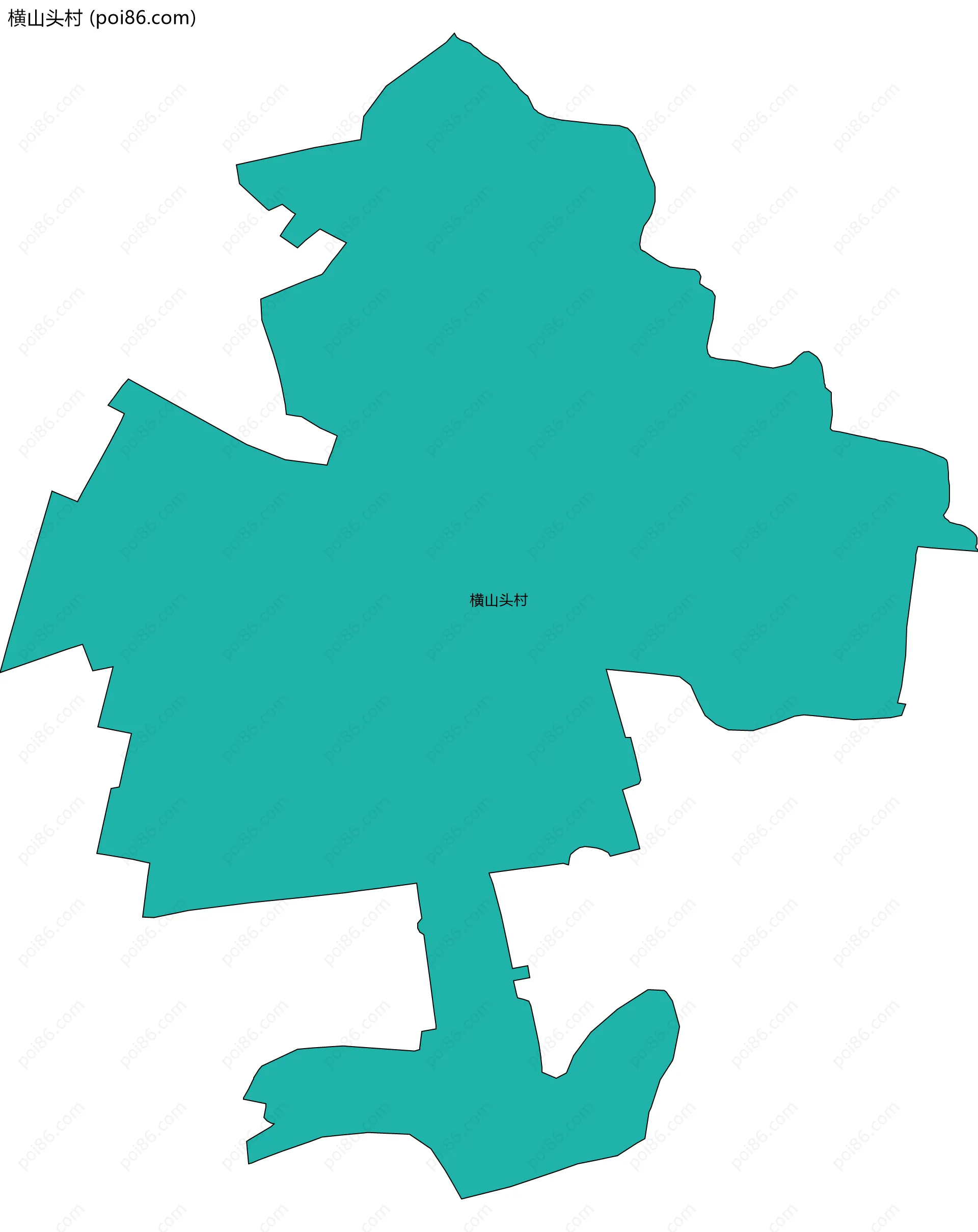 横山头村边界地图